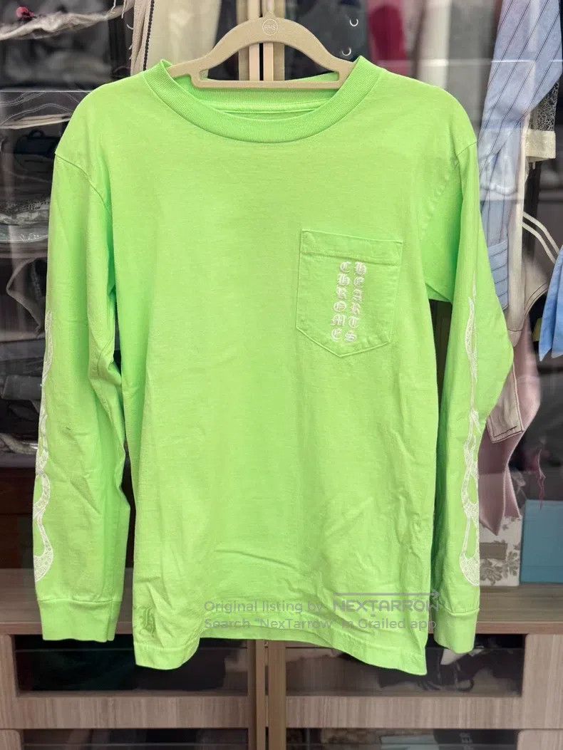 Chrome Hearts CHROME HEARTS Size S Fluorescent green long sleeve T-shirt Size US S / EU 44-46 / 1 - 1 Thumbnail
