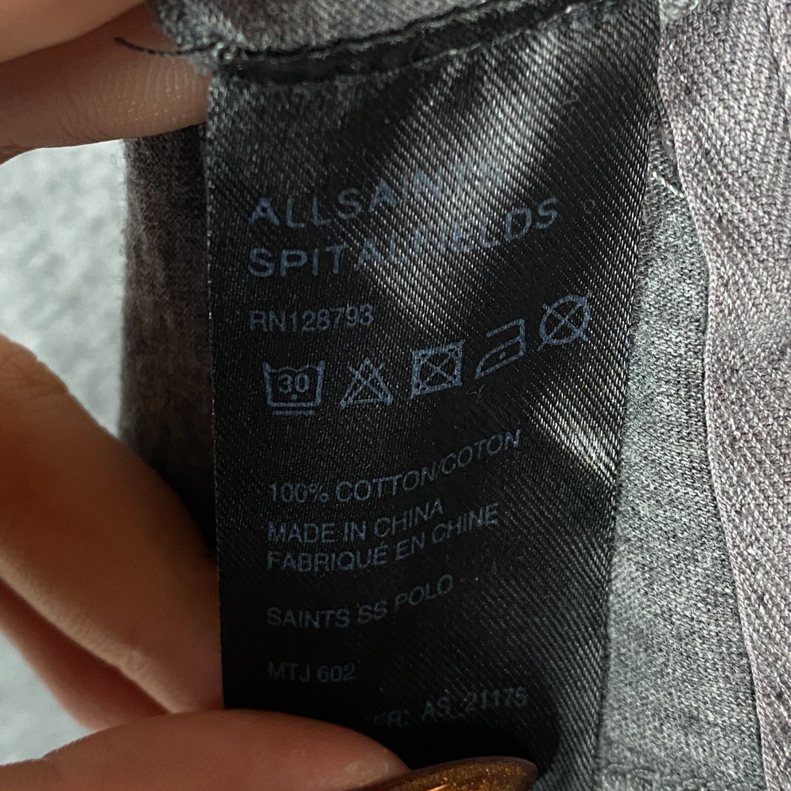 Allsaints Allsaints Polo Shirt Men's Size S Gray Cotton Short Sleeve ` Size US S / EU 44-46 / 1 - 8 Thumbnail