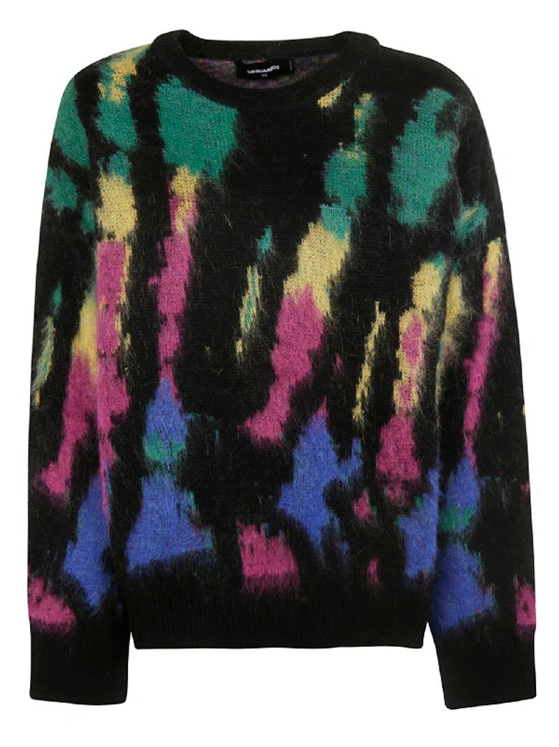 Dsquared2 DSQUARED2 SKI Tie-Dye Mohair Sweater Size US L / EU 52-54 / 3 - 1 Thumbnail