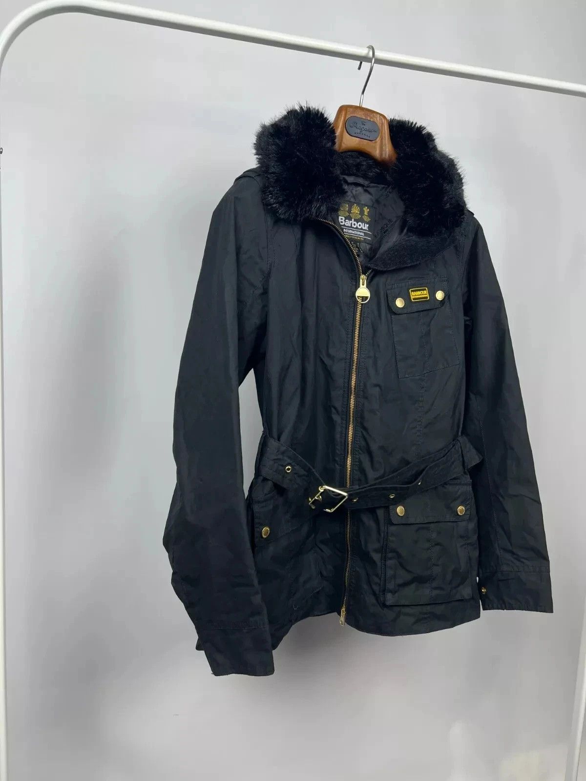 Barbour Barbour International Nesbitt Wax Cotton Black Jacket Size M / US 6-8 / IT 42-44 - 2 Thumbnail