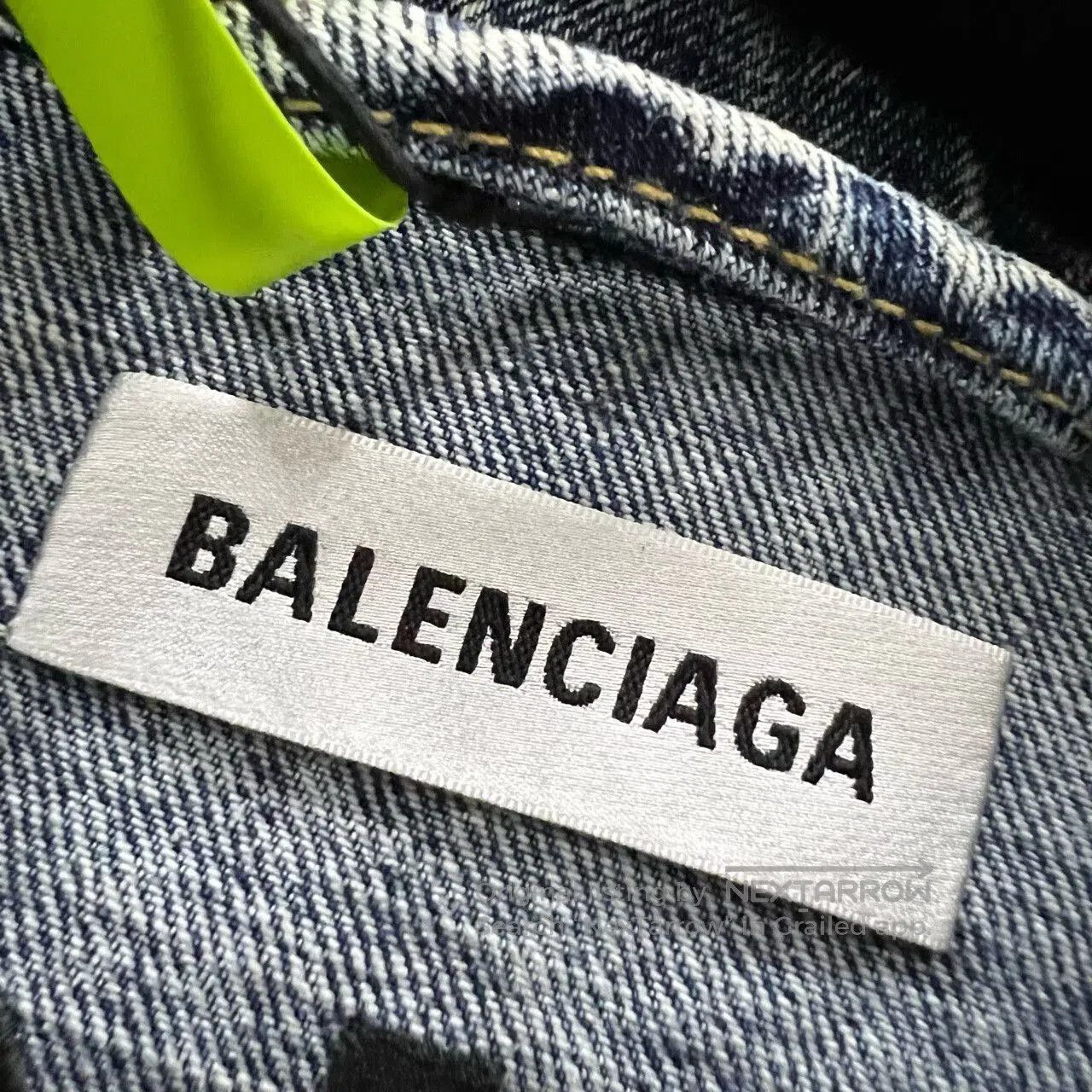 Balenciaga Balenciaga Distressed Embroidered Logo Denim Jacket. Size US XS / EU 42 / 0 - 4 Thumbnail