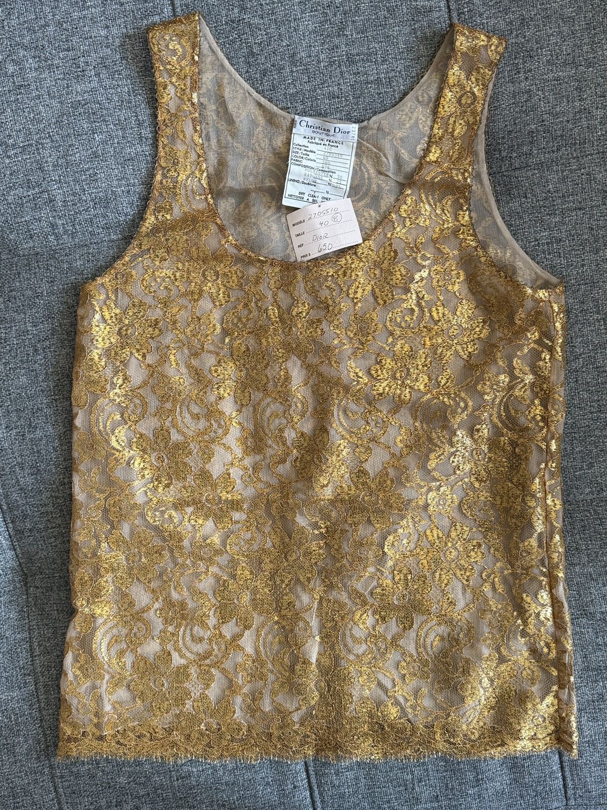 Dior Christian Dior blouse, Fall 1994/1995, size 40/8, golden Size S / US 4 / IT 40 - 10 Thumbnail
