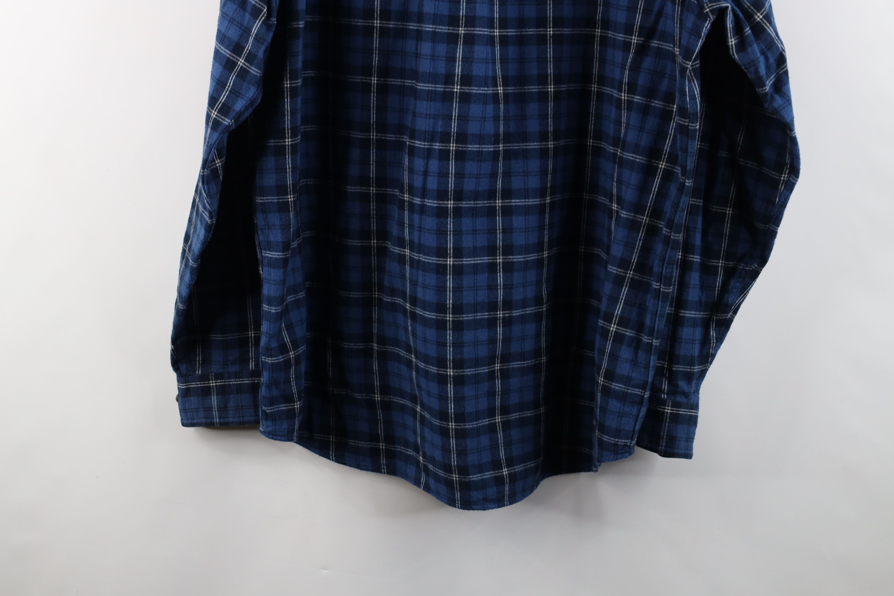 L.L. Bean × Vintage Vintage LL Bean Collared Button Down Shirt Blue Plaid Size US L / EU 52-54 / 3 - 10 Thumbnail