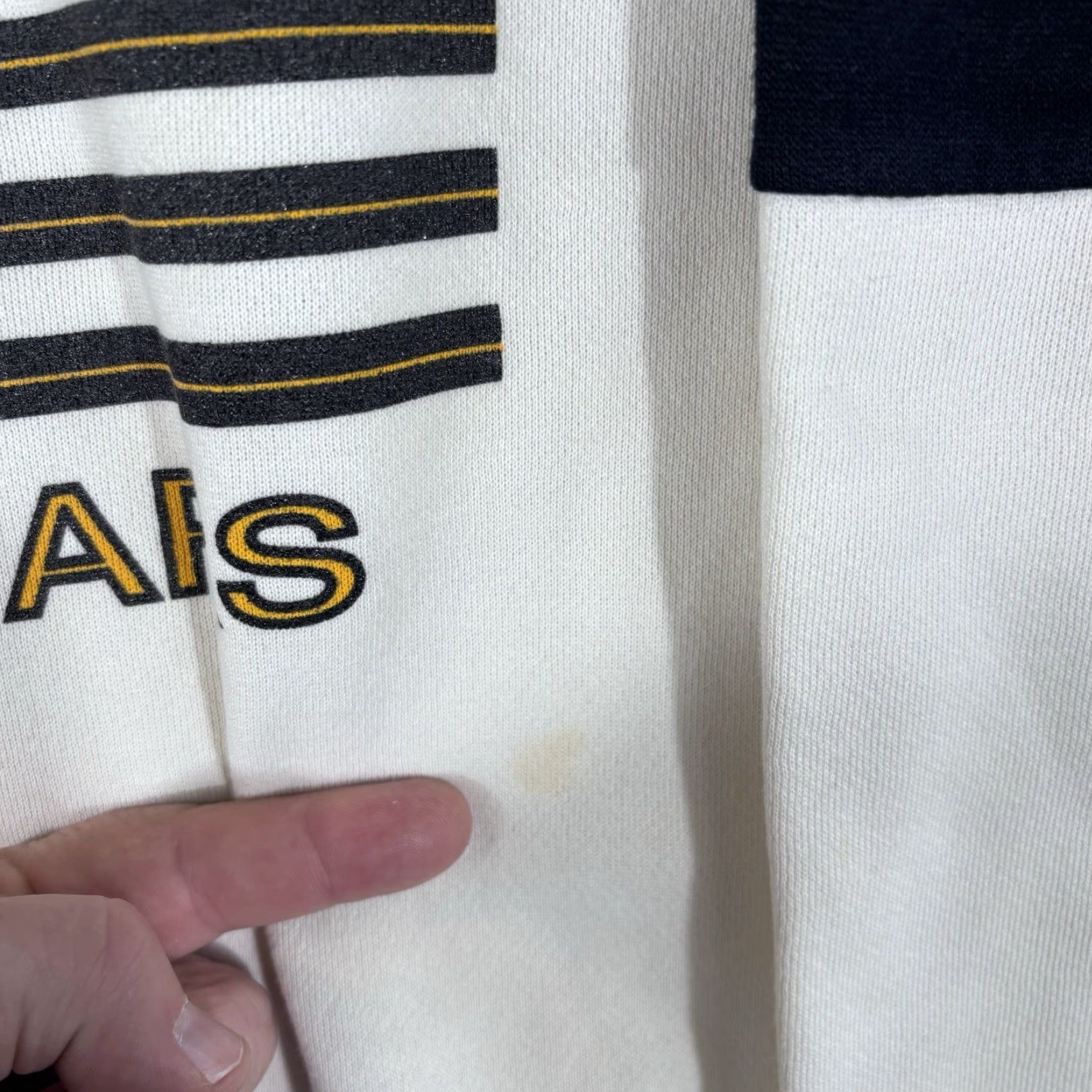 Vintage VINTAGE Dodger Rugby Polo Shirt Mens L Ivory 90s Cotton Blend Long Sleeve USA Sweatshirt Size US L / EU 52-54 / 3 - 3 Thumbnail