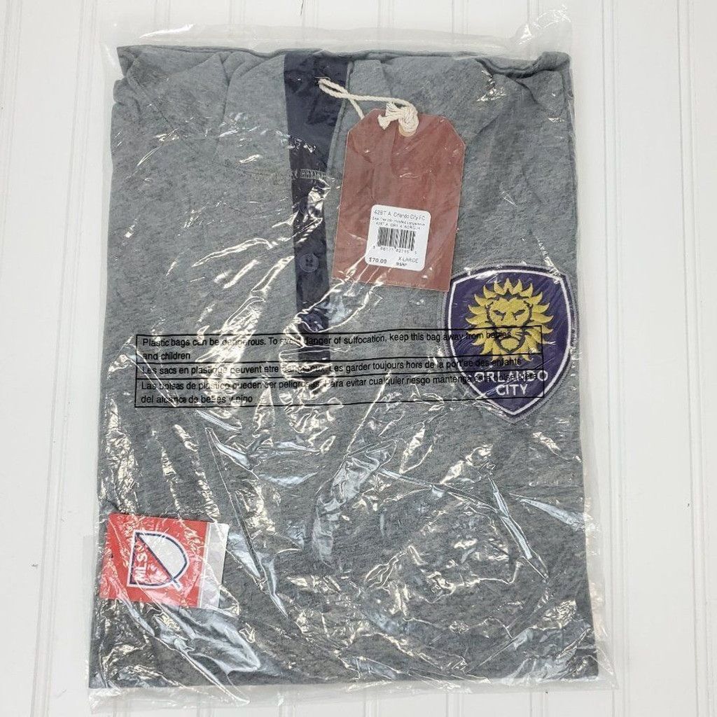 Mitchell & Ness Mitchell & Ness Orlando City SC Long Sleeve Hooded Shirt Size US XL / EU 56 / 4 - 5 Thumbnail