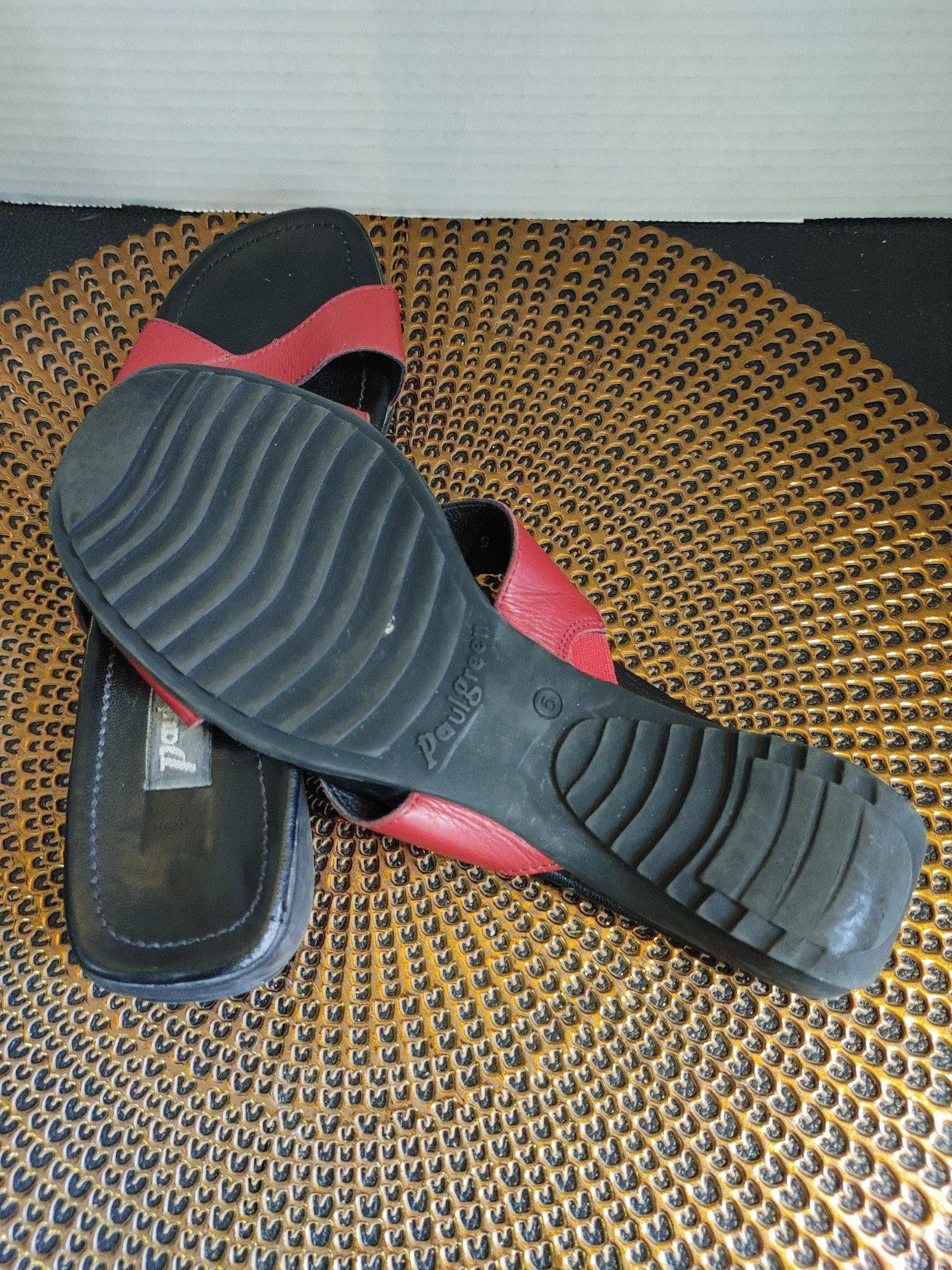 Designer Paul Green Red Leather Slip-ons Size 5 Size US 5 / IT 35 - 5 Thumbnail