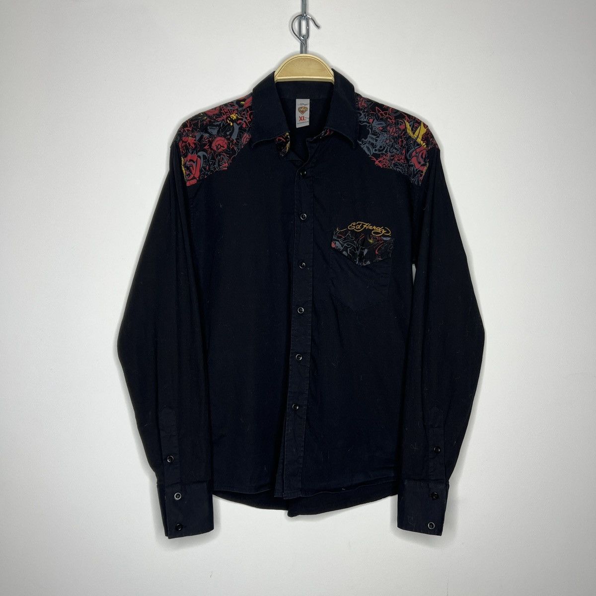 Affliction Crazy Vintage Ed Hardy Shirt Big Spellout Logo Love Kills Size US M / EU 48-50 / 2 - 1 Thumbnail