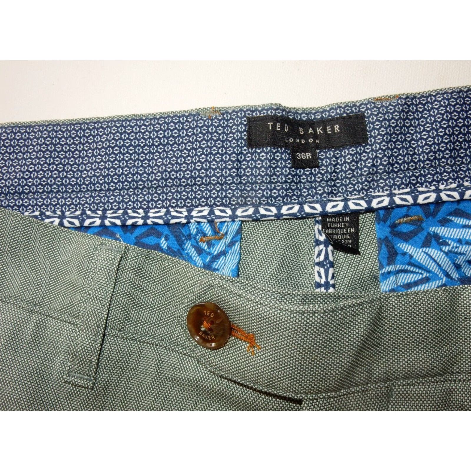 Ted Baker VINTAGE Ted Baker Men's Pants Khakis Flat Front Cotton Size 36x31 Ivory Size US 36 / EU 52 - 5 Thumbnail