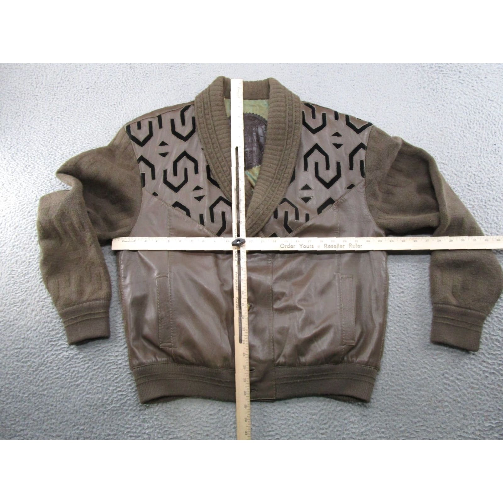 Vintage VINTAGE Torras Leather Wool Jacket Men's Size 48 Brown Made in Spain Read Size US M / EU 48-50 / 2 - 6 Thumbnail