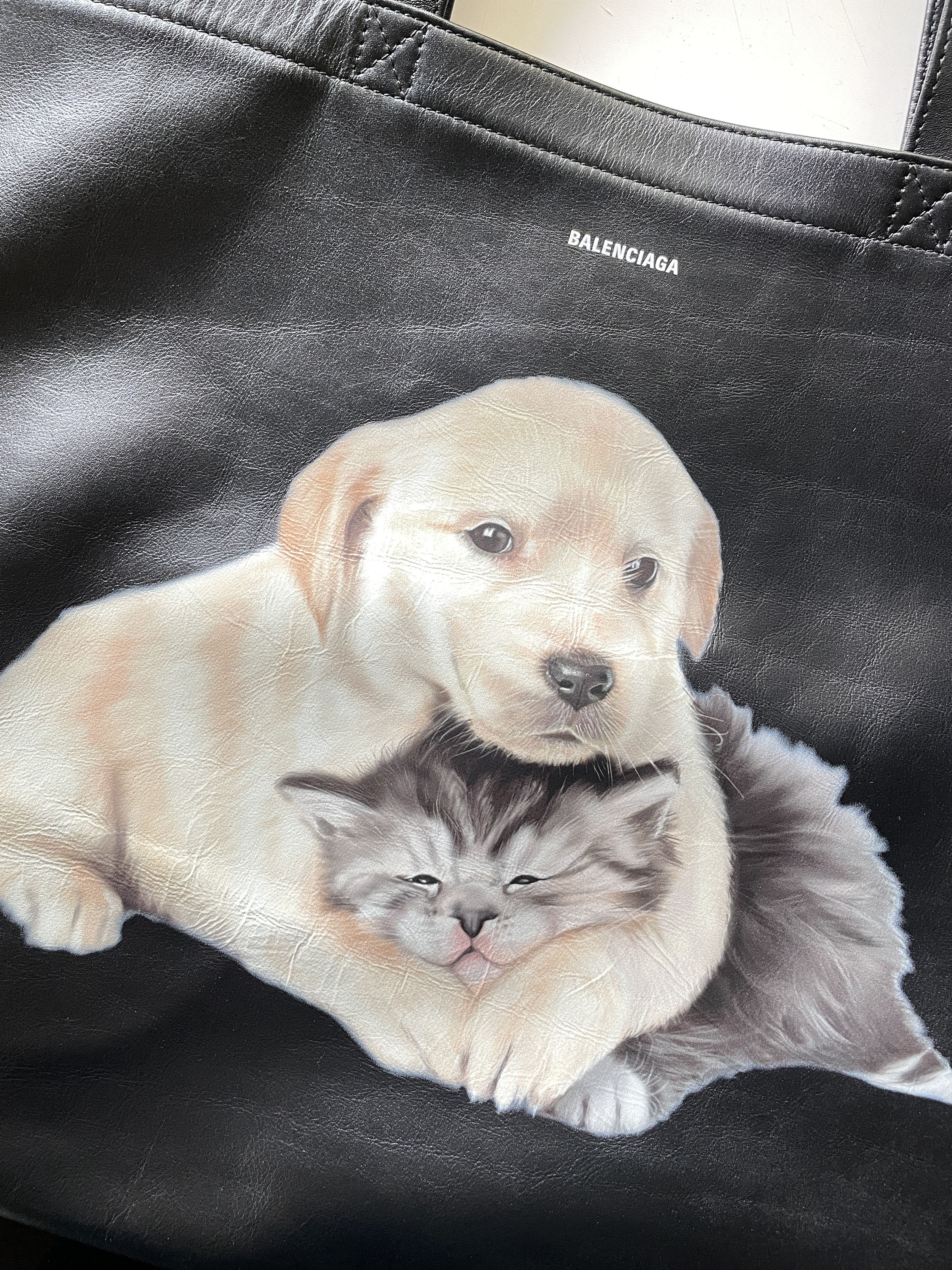 Balenciaga FW18 Puppy & Kitten Tote Bag Size ONE SIZE - 4 Thumbnail