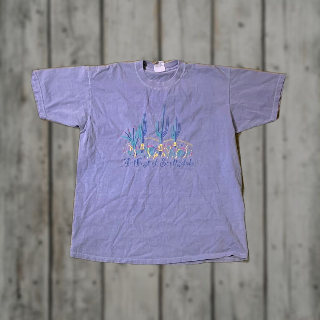 Vintage VINTAGE 90s Pigment Art Fest Scottsdale Arizona Blue T Shirt Adult XL Mens Size US XL / EU 56 / 4 - 1 Thumbnail