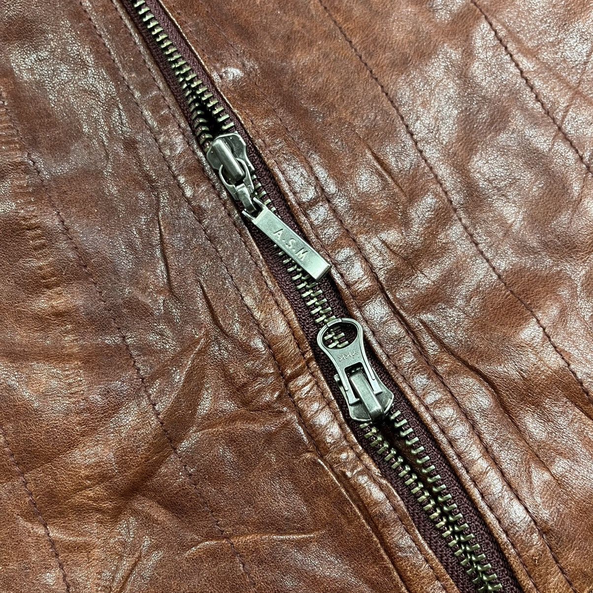 Tornado Mart ASM atelier sab men double zipper bikers leather jacket Size US M / EU 48-50 / 2 - 7 Thumbnail