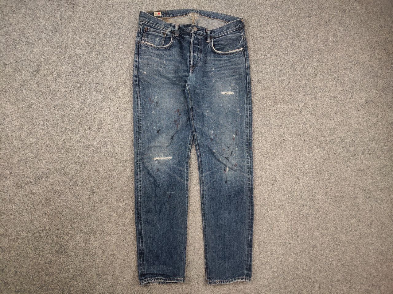 Edwin Vintage 90's Edwin Japan Selvedge paint denim Jeans Ed33m Size US 33 - 6 Thumbnail