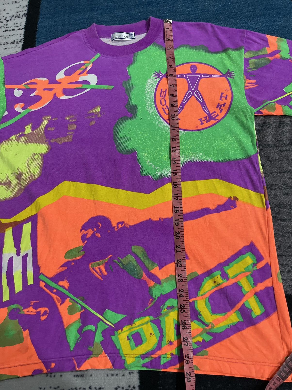 Japanese Brand × Vintage VINTAGE BODY HEAT FULLPRINT MULTICOLOUR TSHIRT Size US L / EU 52-54 / 3 - 9 Thumbnail