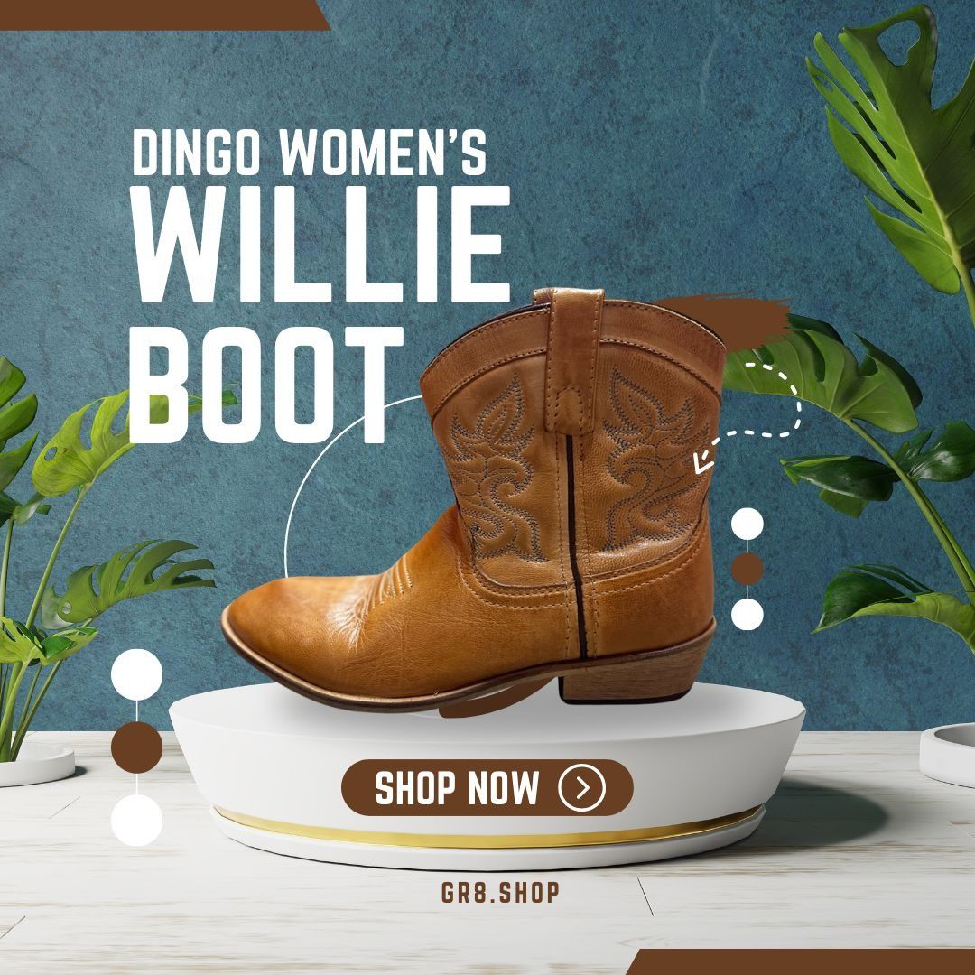 Dingo1969 Dingo Women’s Willie Western Boots – Brown Leather Cowboy Bo Size US 7.5 / IT 37.5 - 1 Thumbnail