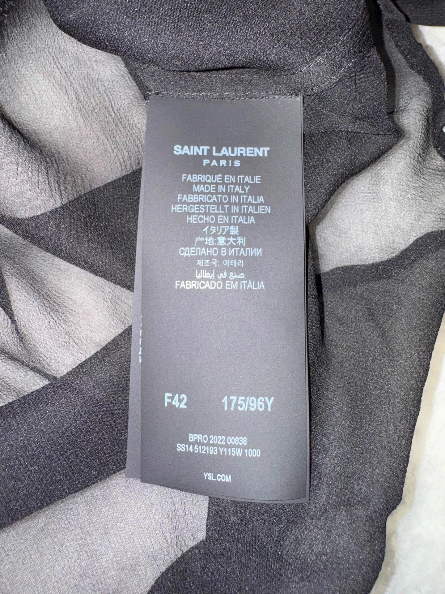 Saint Laurent Paris Saint Laurent Black Silk Sheer Shirt - Oversized Fit Size M / US 6-8 / IT 42-44 - 4 Thumbnail