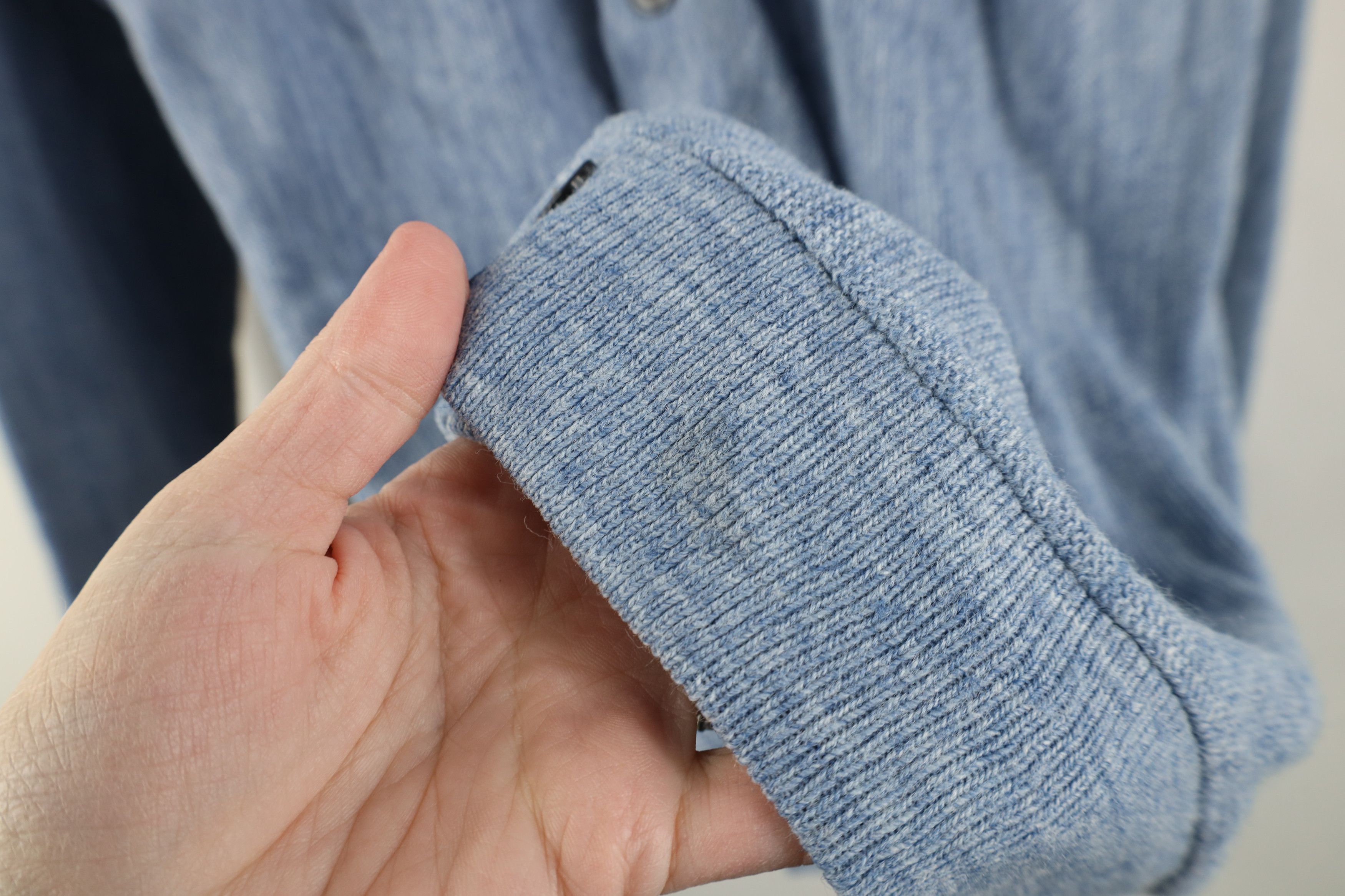 Vintage Vintage 90s Streetwear Ribbed Knit Cardigan Sweater Blue USA Size US S / EU 44-46 / 1 - 8 Thumbnail