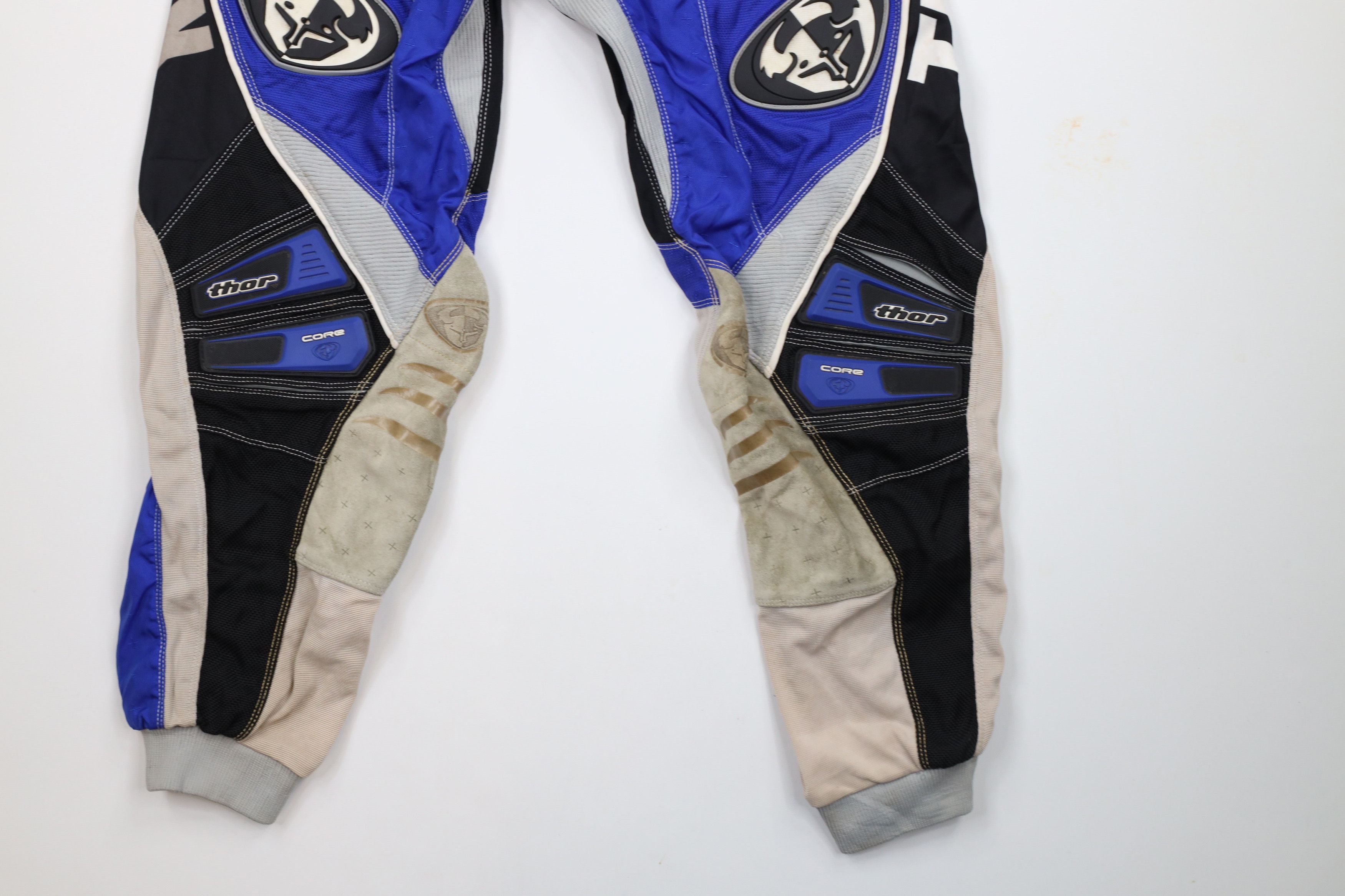 Vintage Vintage Thor Racing Leather Trim Motocross Racing Pants Blue Size US 32 / EU 48 - 4 Thumbnail