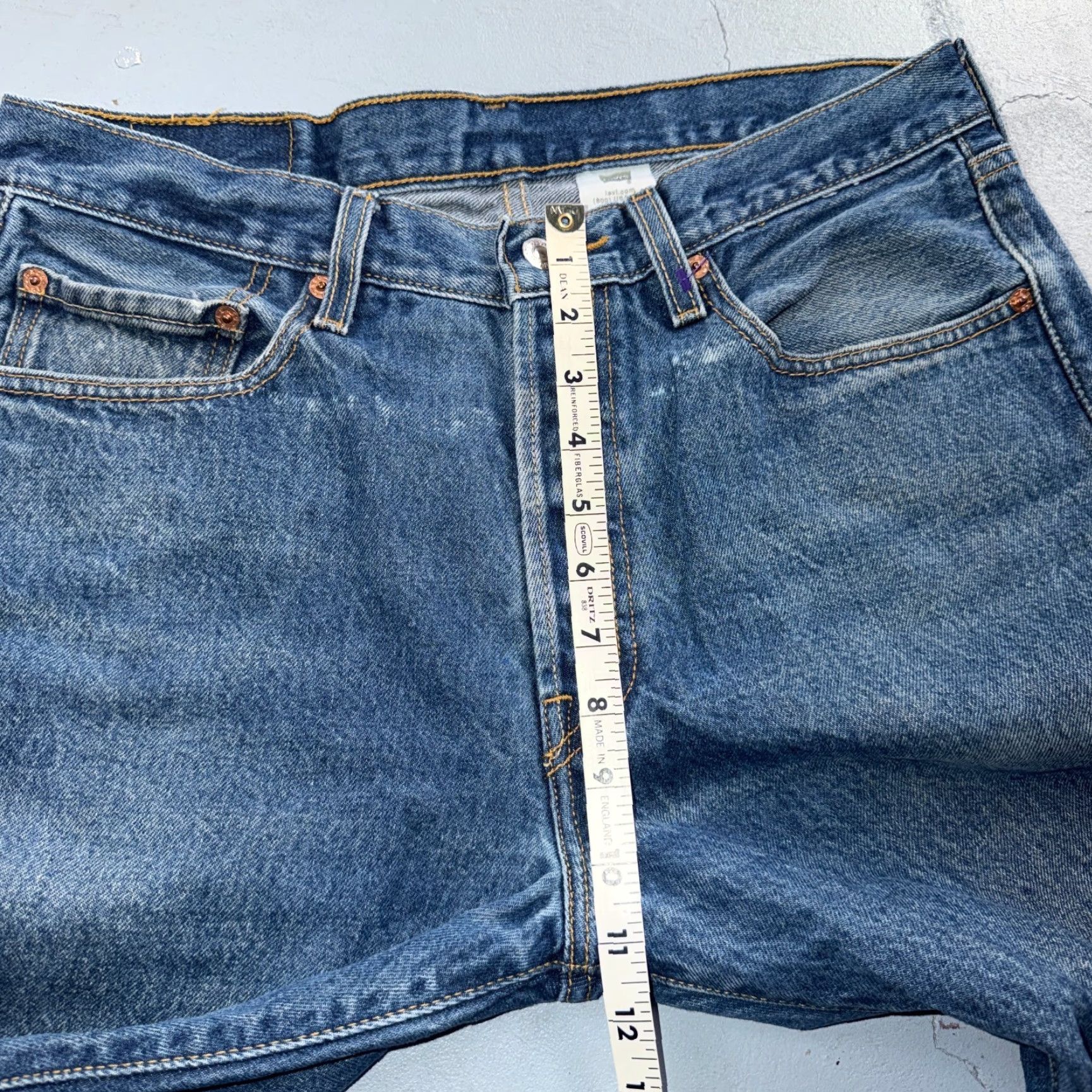 Levi's Levis 501 Vintage Jeans 501 Levi's Straight Leg 34x33 Blue Med Wash 90s Mens Regular Size US 34 / EU 50 - 7 Thumbnail