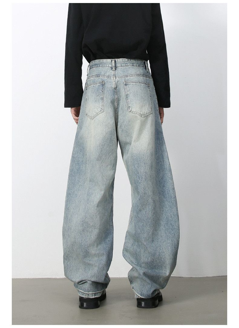 Japanese Brand × Jean American retro men's loose straight washed scimitar jeans Size US 32 / EU 48 - 4 Thumbnail