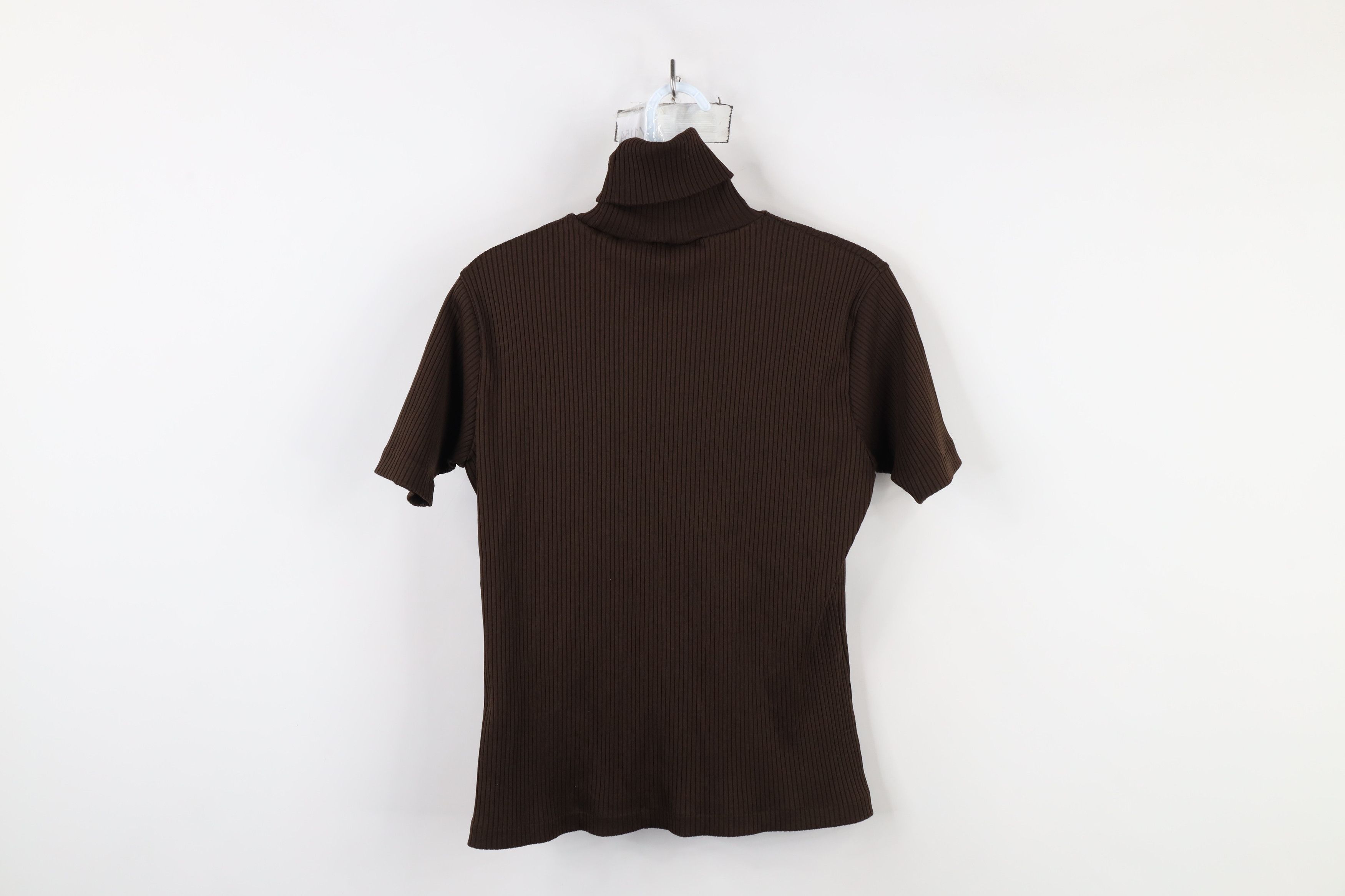 Vintage Vintage 70s Streetwear Knit Short Sleeve Turtleneck T-Shirt Size L / US 10 / IT 46 - 8 Thumbnail