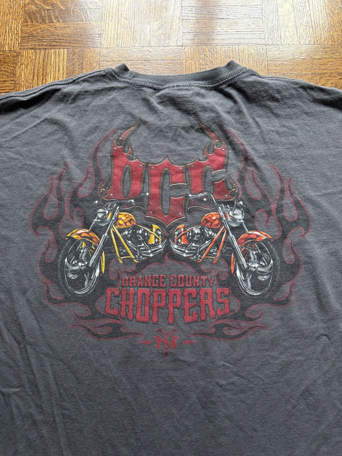 Vintage Vintage Y2K Orange County Choppers Flames Graphic Tee Size US XXL / EU 58 / 5 - 1 Thumbnail