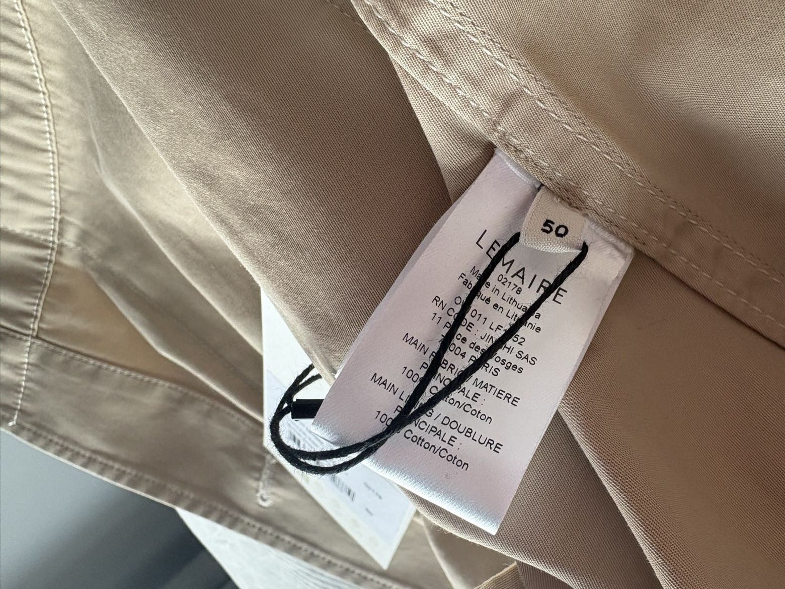 Lemaire LEMAIRE Beige Collarless Overshirt Size US M / EU 48-50 / 2 - 6 Thumbnail