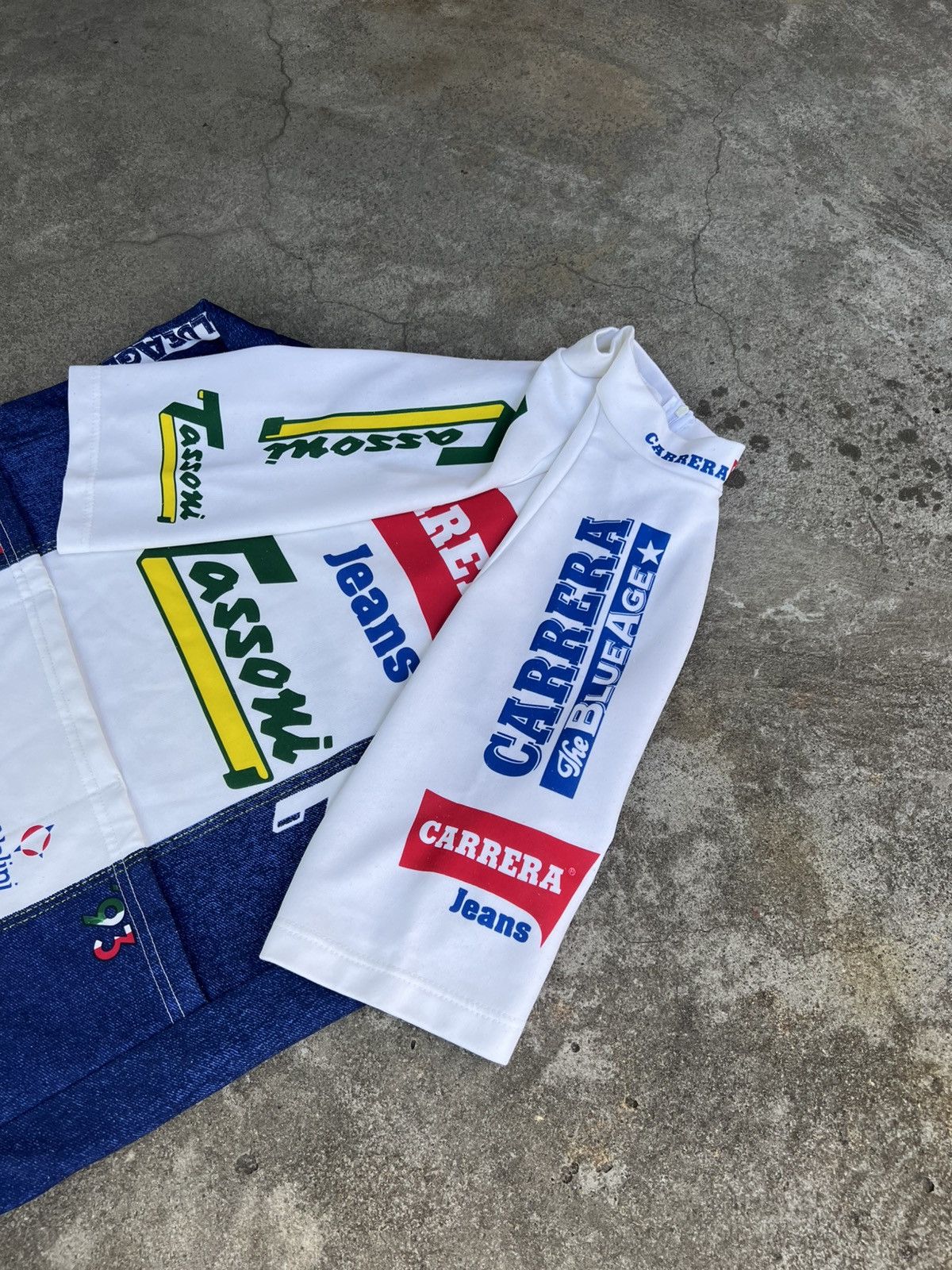Carrera Vintage Maglia Cycling Jersey Carrera Jeans Maillot TDF 1992 Size US L / EU 52-54 / 3 - 13 Thumbnail