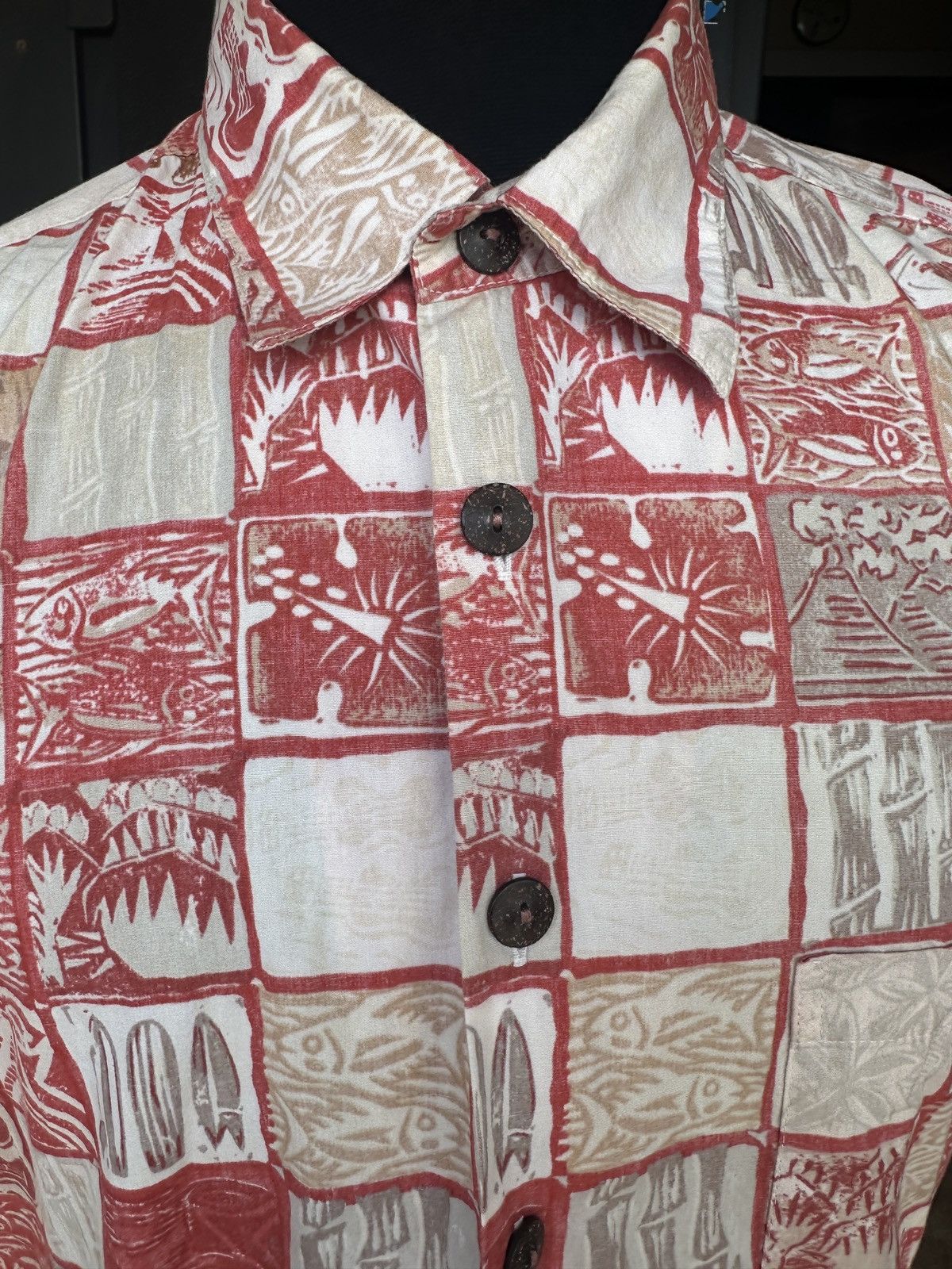 Other Kahala Hawaiian Print Full Button Multicolored Men's Large Size US L / EU 52-54 / 3 - 3 Thumbnail