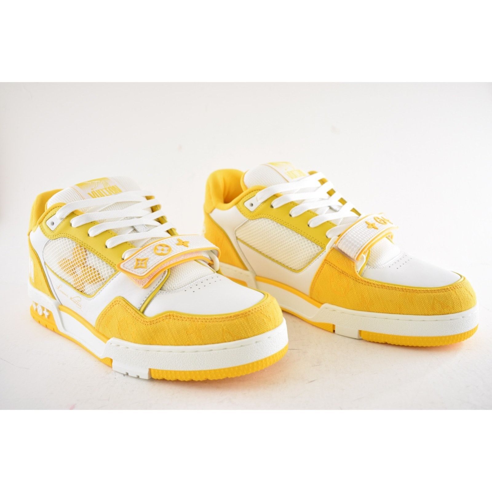 Louis Vuitton Louis Vuitton Denim Yellow Monogram White Low Top Size US 10 / EU 43 - 6 Thumbnail