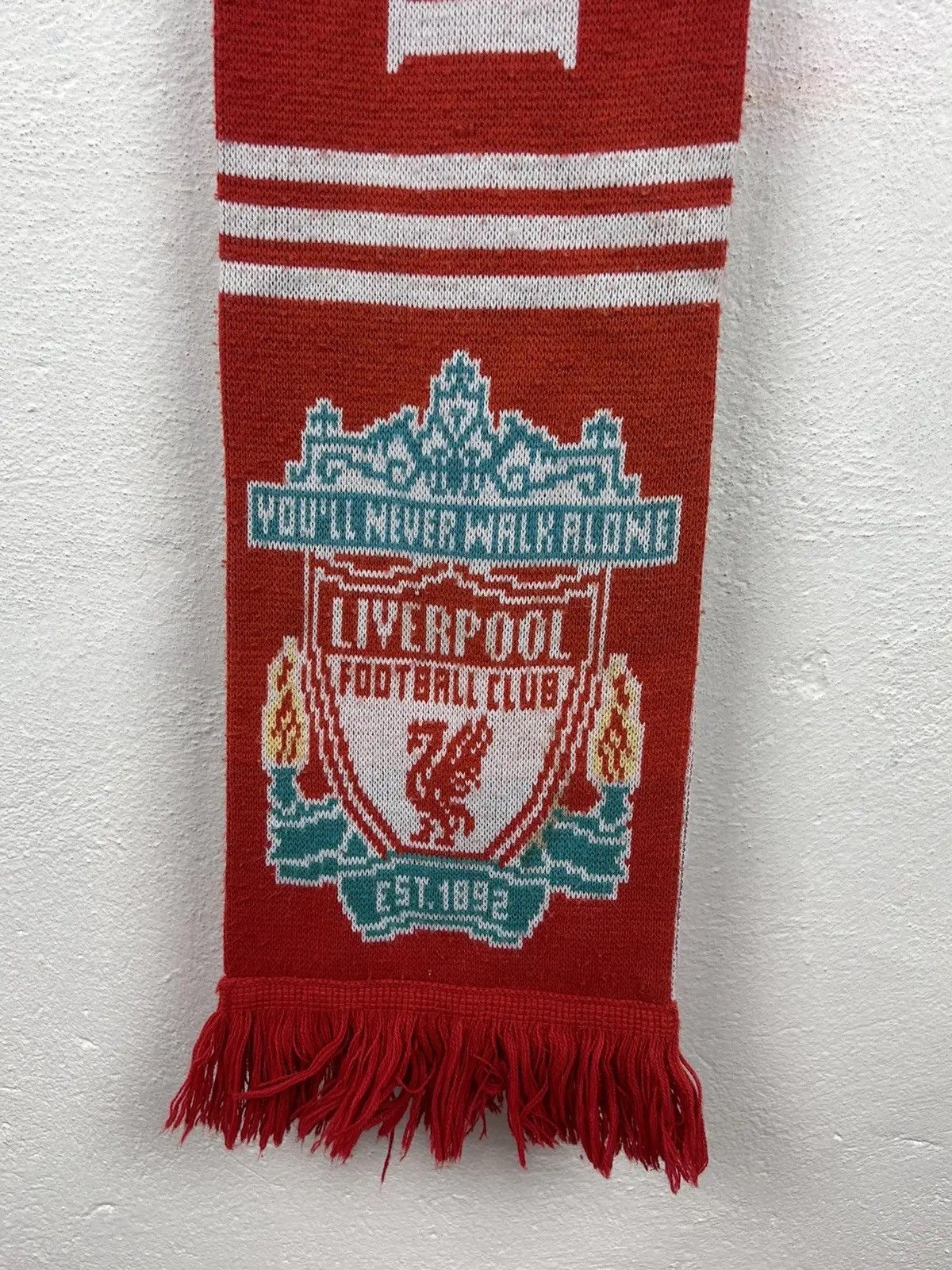 Adidas 00s Vintage Liverpool FC x Adidas 2007 Rare Muffler Scarf Size ONE SIZE - 2 Thumbnail