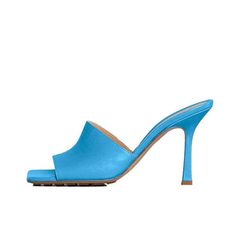 Bottega Veneta o1n1vont0924 Stretch Mules in Sky Blue Size US 10 / IT 40 - 2 Thumbnail