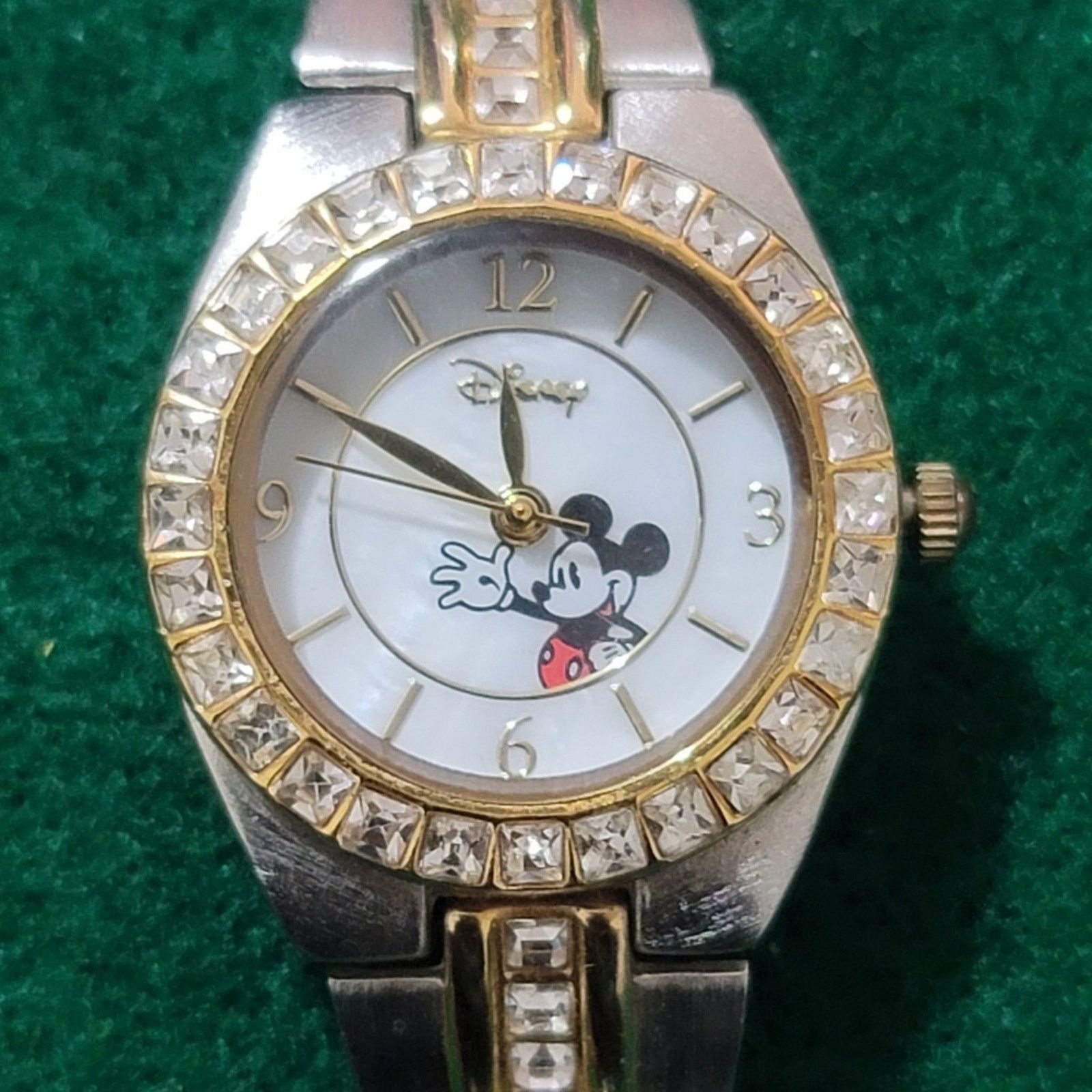 Disney Vtg Disney Mickey Mouse Accurime Two Tone Watch w/ Crystals Size ONE SIZE - 4 Thumbnail