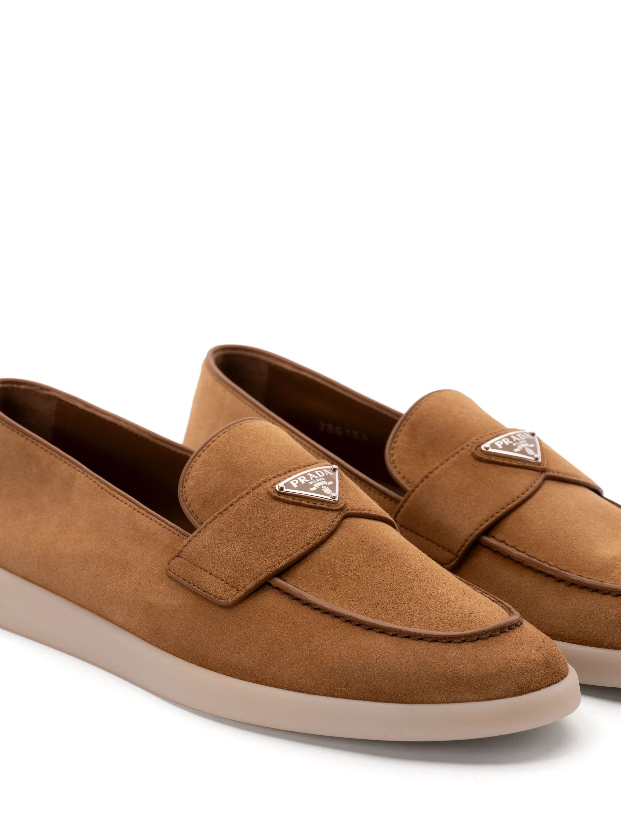 Prada o1w1db10426 Suede Loafers in Brown Size US 8 / EU 41 - 5 Thumbnail