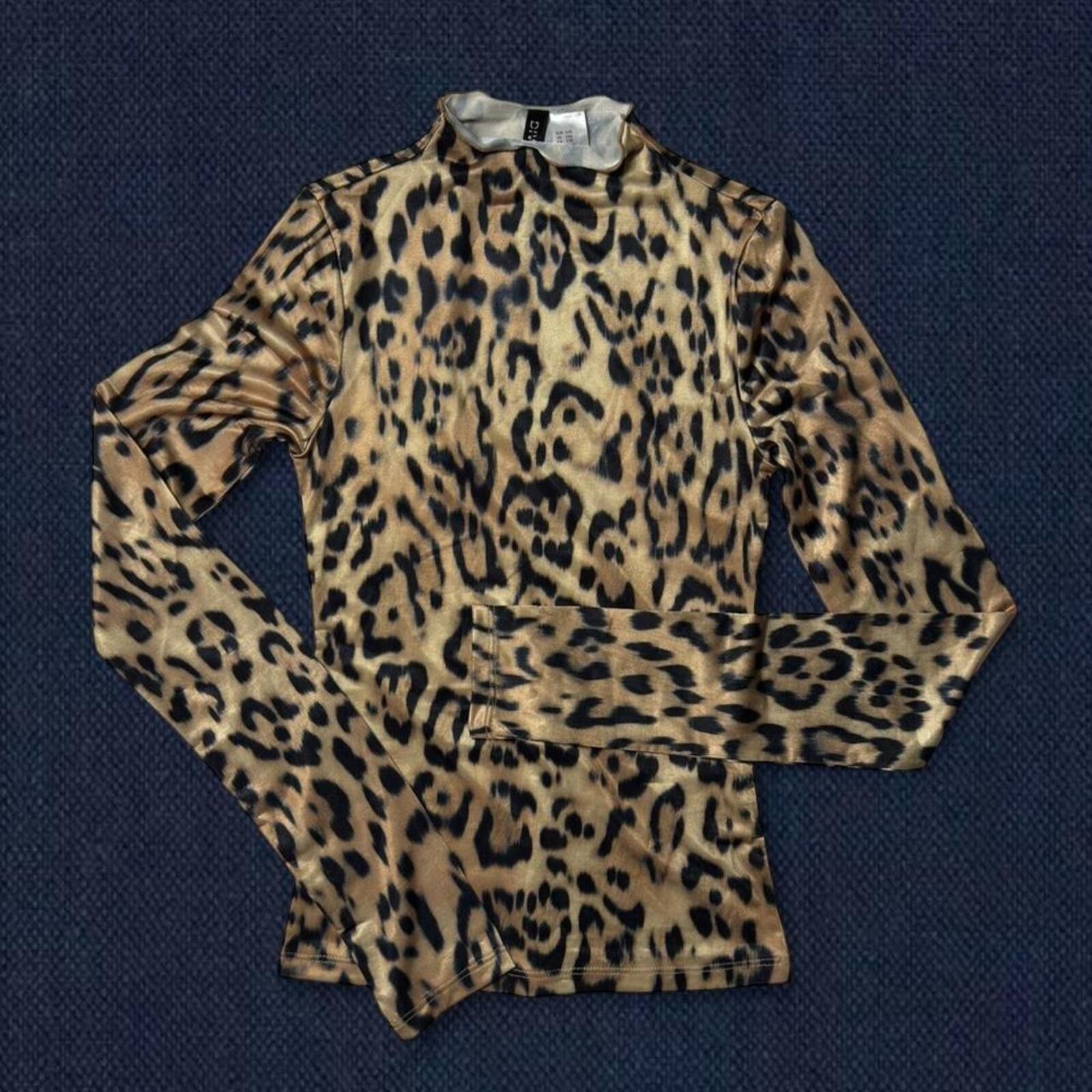 H&M h&m leopard print satin long sleeve top y2k Size XS / US 0-2 / IT 36-38 - 4 Thumbnail