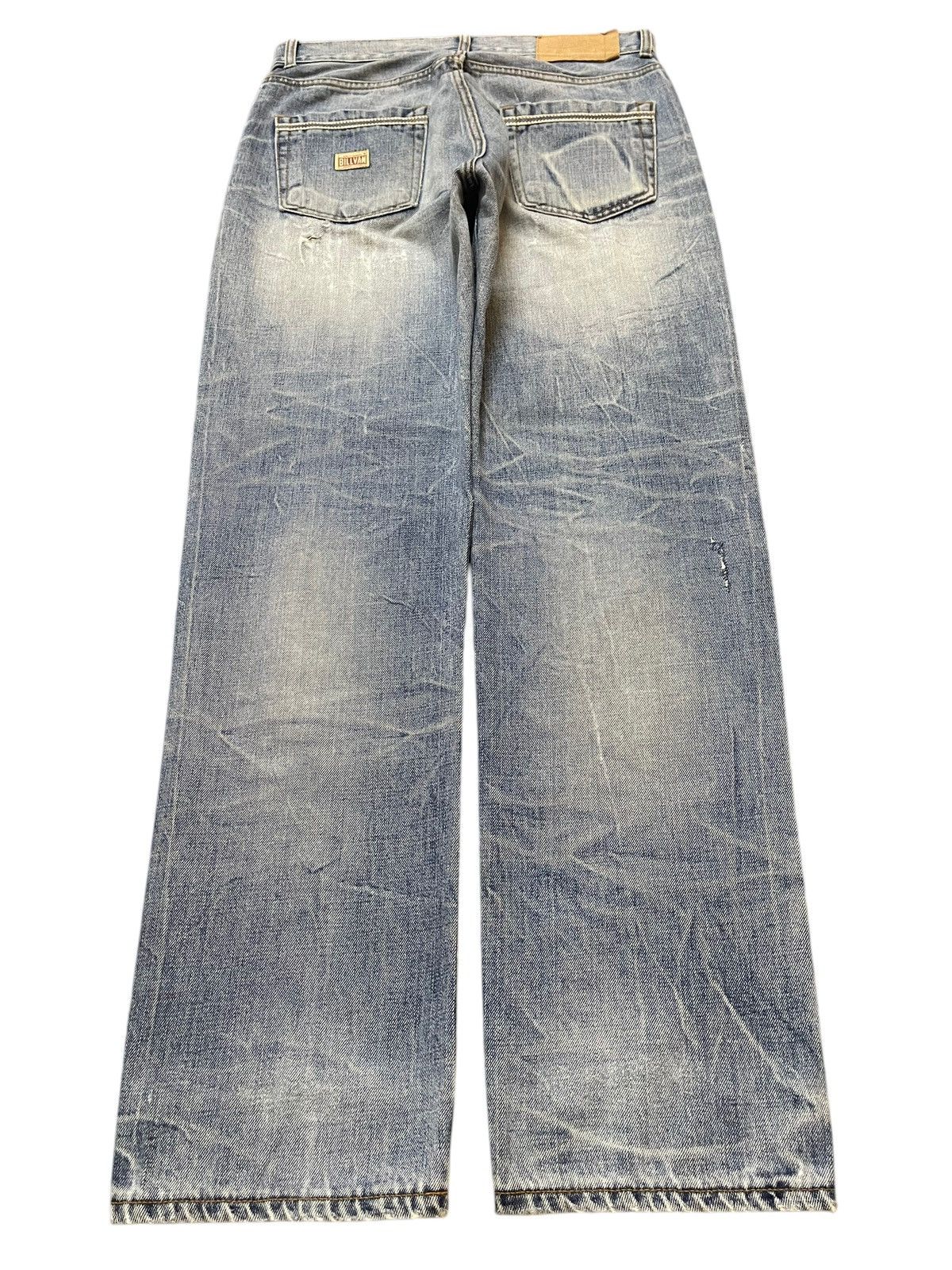 Sugar Cane Vintage Japanese Brand Blue Faded Wash Distress Loose Jeans Size US 30 / EU 46 - 2 Thumbnail