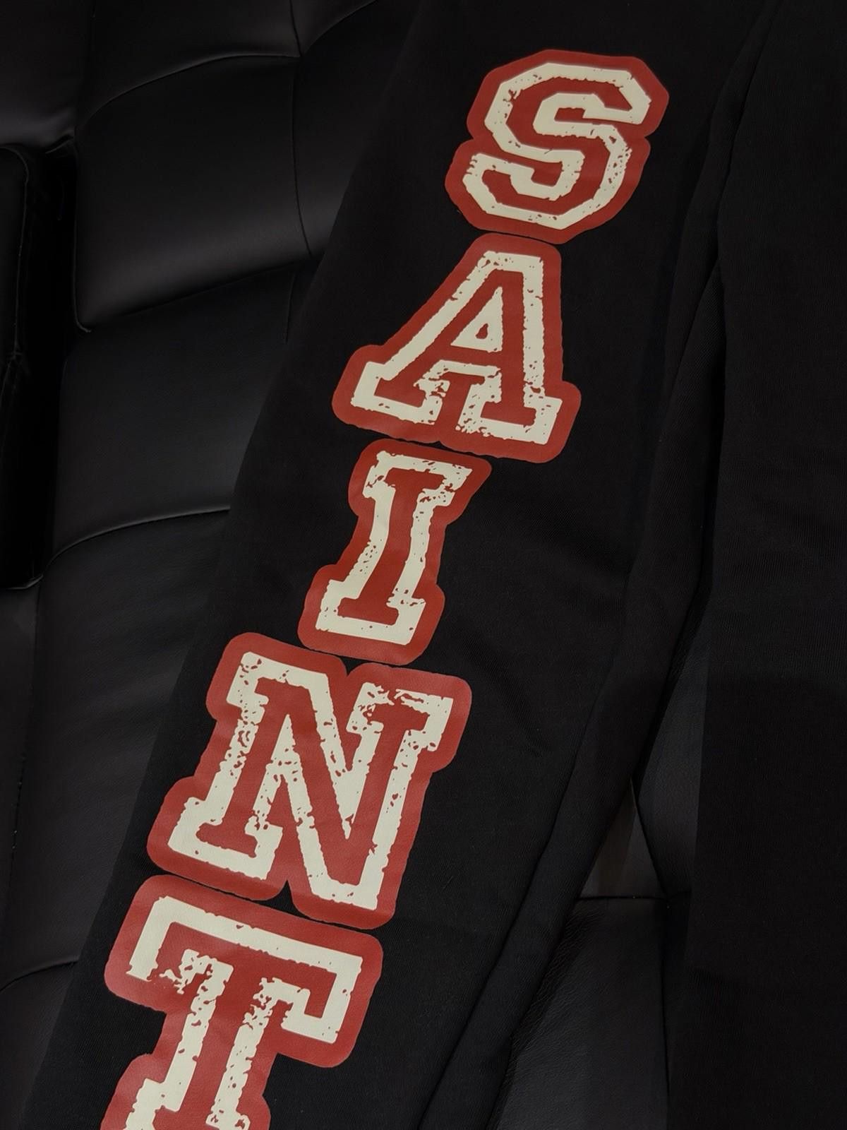 Saint Vanity Size Large - Saint Vanity Varsity Sweatpants Black Red NEW Size US 34 / EU 50 - 3 Thumbnail