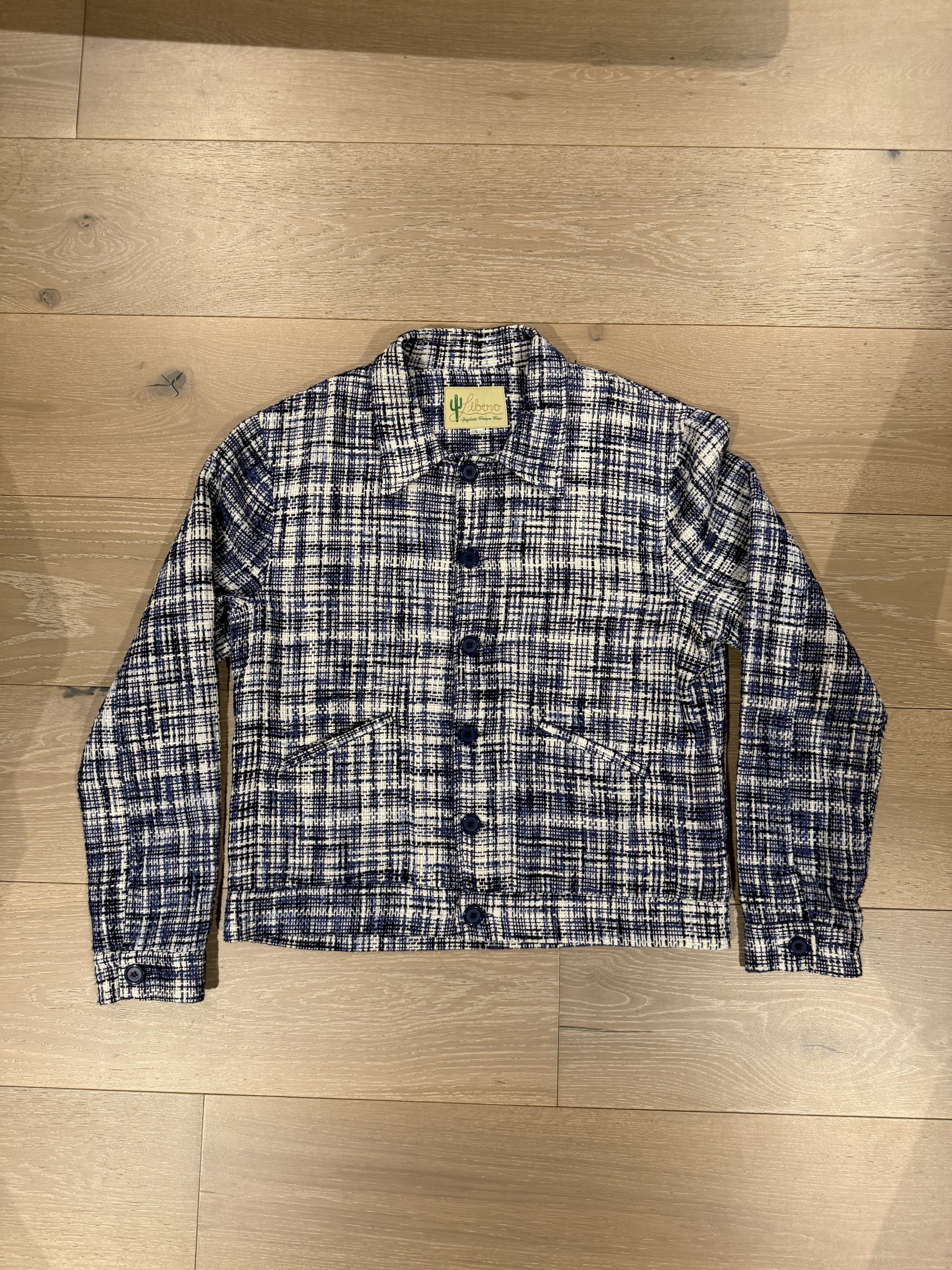 Libero 💚 Libero Azzurro Tweed Blouson Large NEW Size US L / EU 52-54 / 3 - 5 Thumbnail