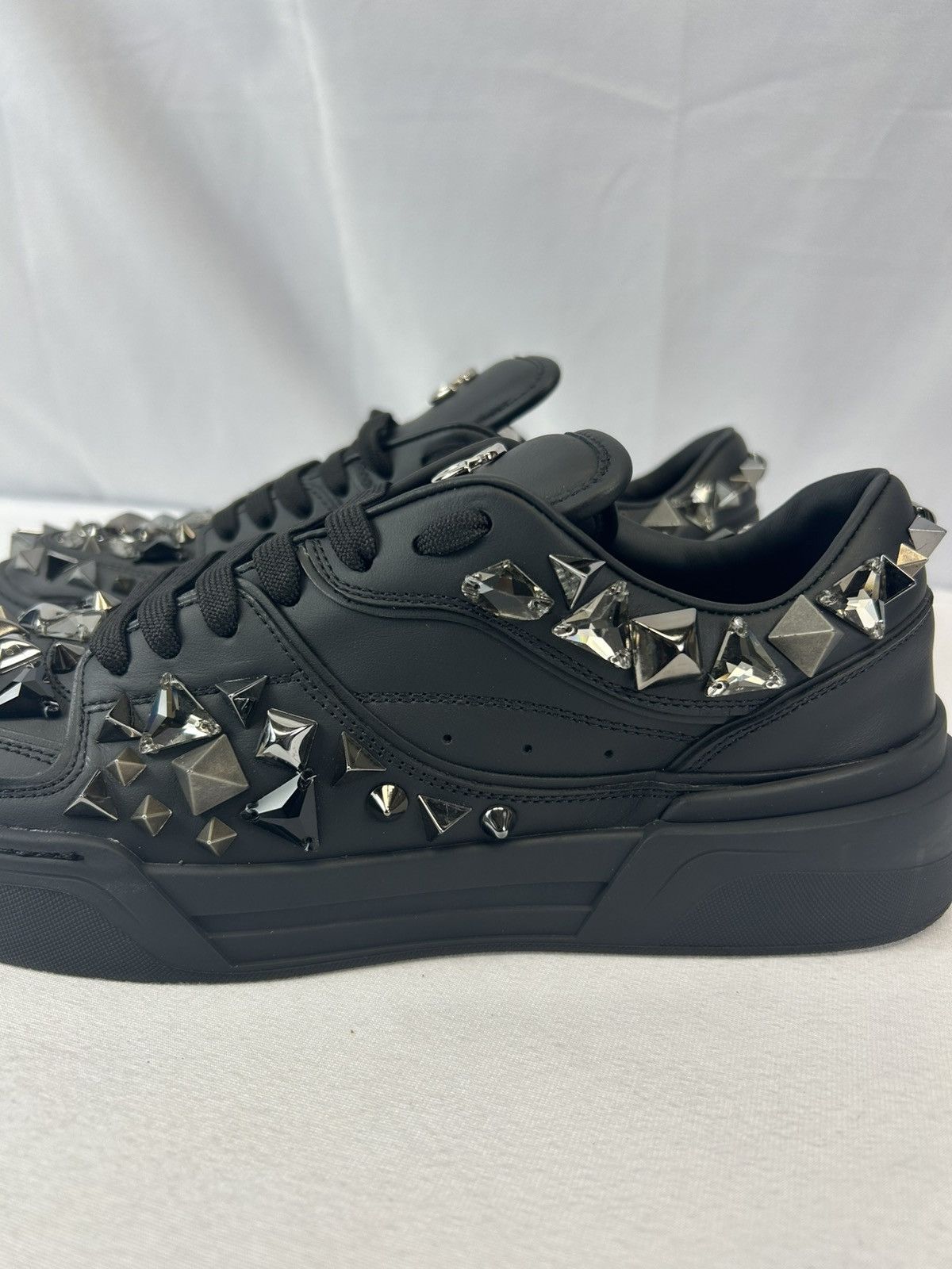Dolce & Gabbana DOLCE&GABBANA New Roma Calfskin Nappa Sneakers w/ Studs Size US 8 / EU 41 - 2 Thumbnail