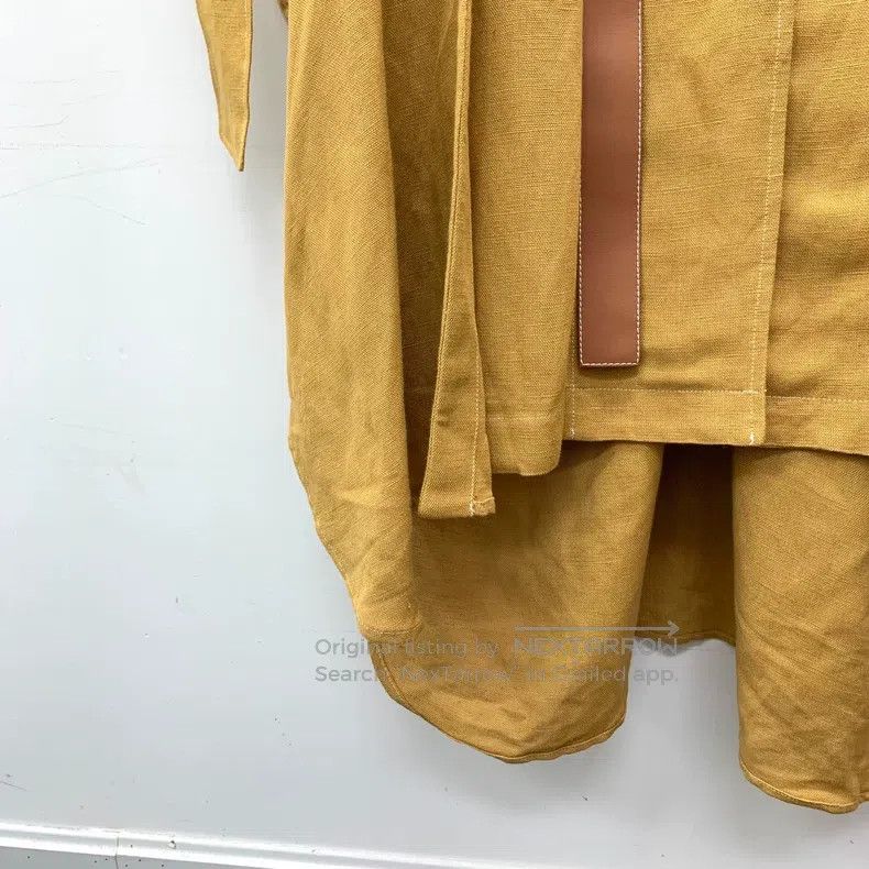 Loewe Loewe Orange Sheepskin Leather Asymmetrical Trench Coat Size XXS / US 00 / IT 34 - 5 Thumbnail