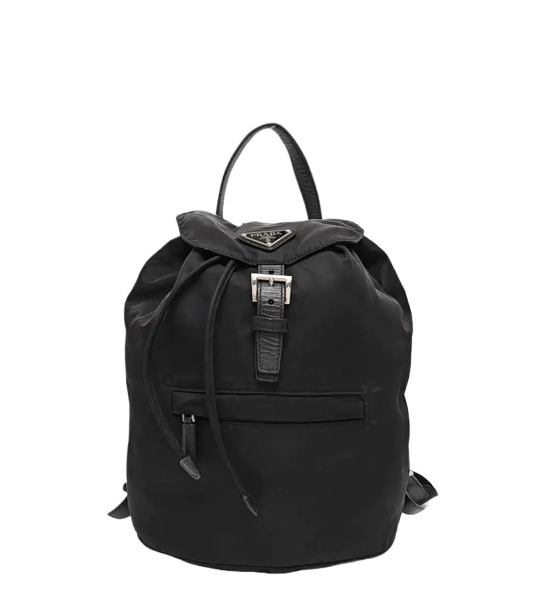 Prada PRADA black nylon logo backpack silver hardware Size ONE SIZE - 1 Thumbnail