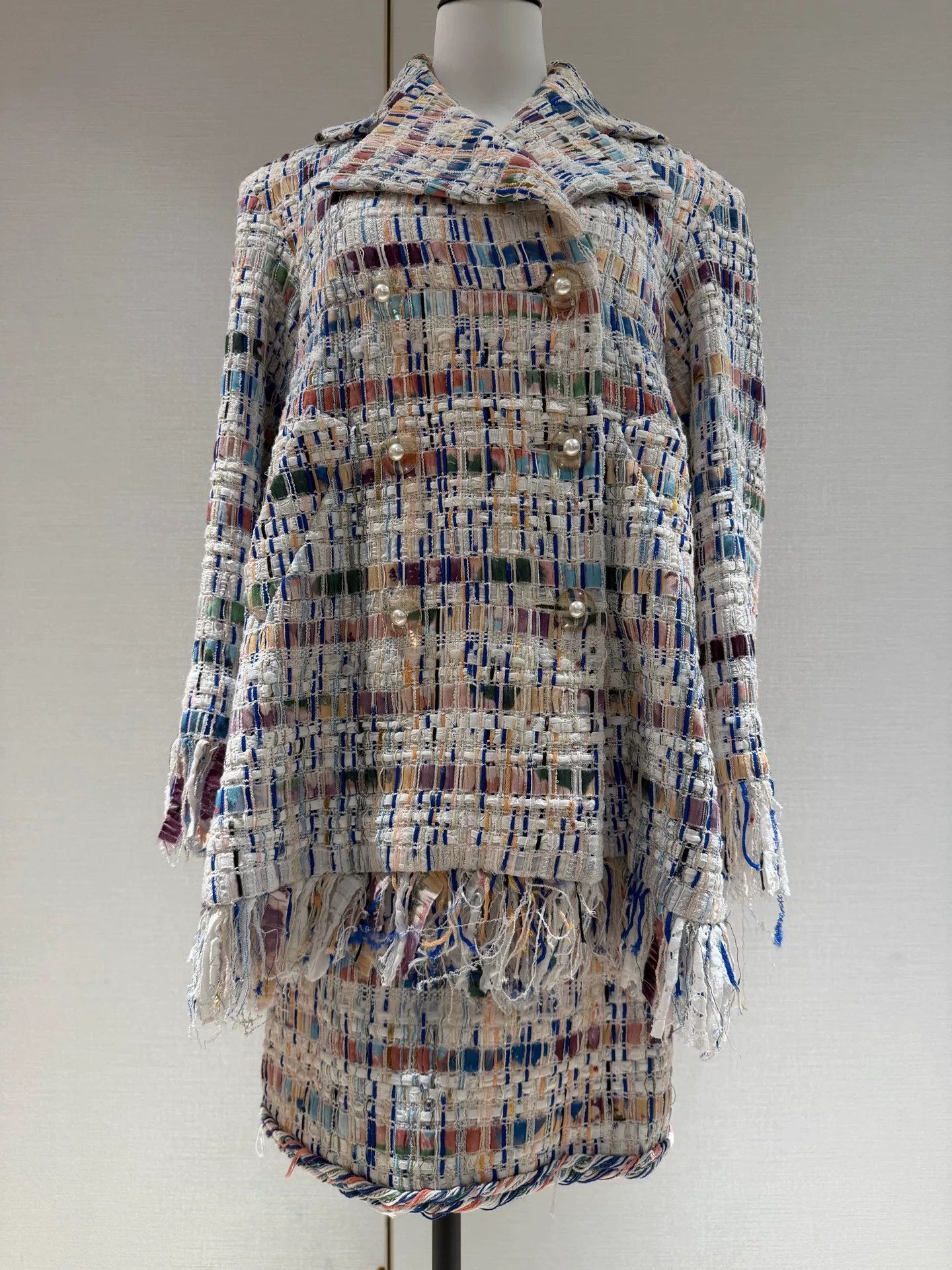 Chanel Waterfall Lesage Tweed Skirt