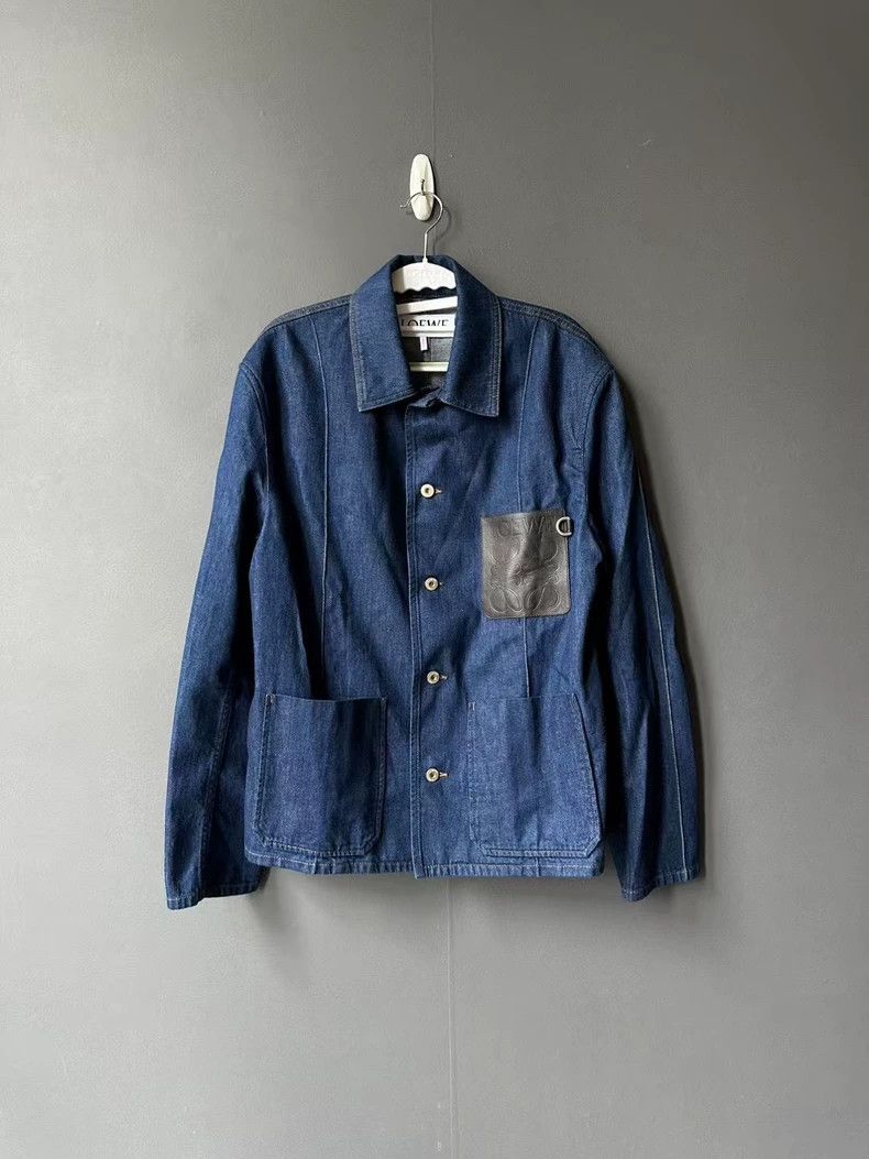 Loewe loewe Leather brand denim jacket 2506-Nextarrow Size US M / EU 48-50 / 2 - 1 Thumbnail