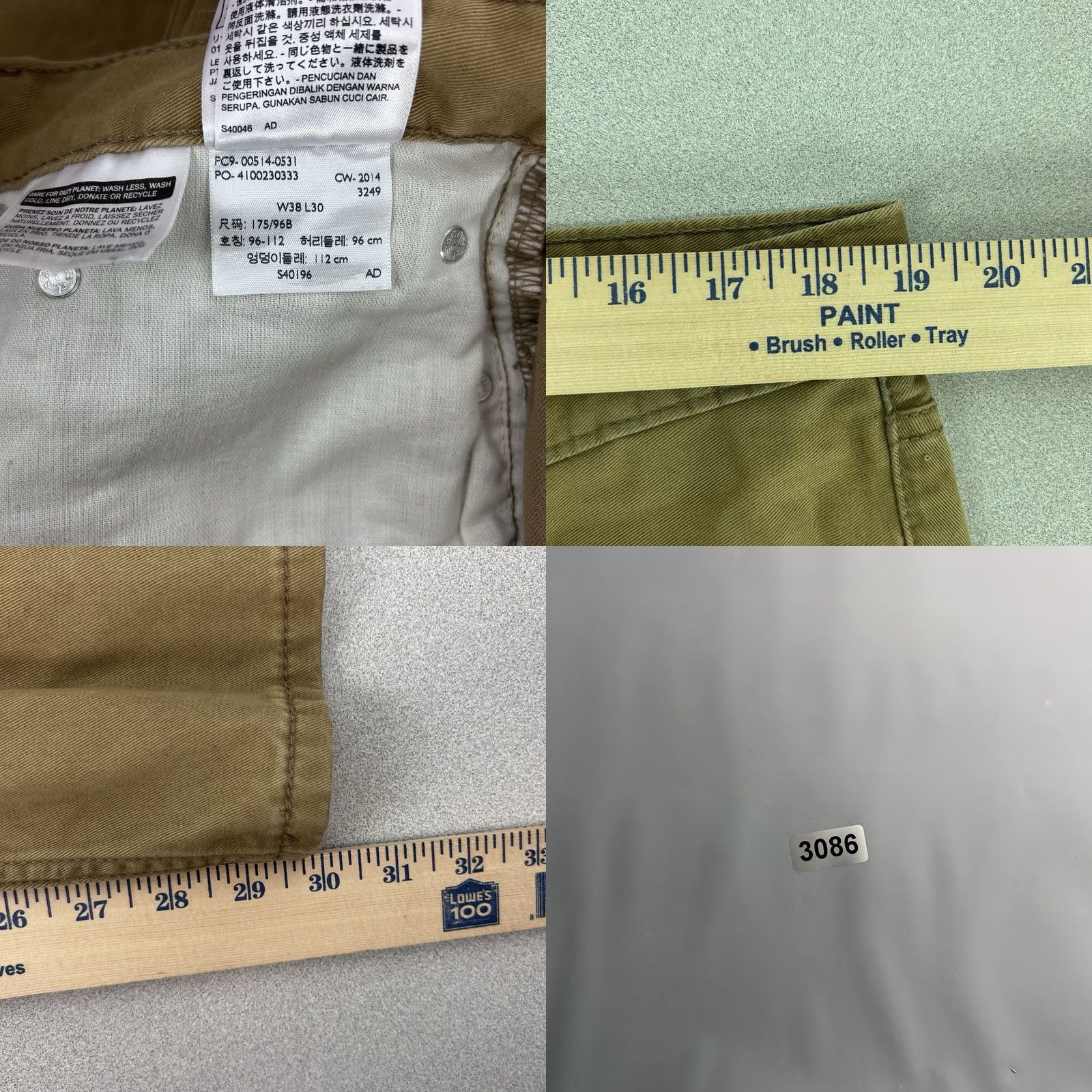 Levi's Levi's 514 Jeans 38x30 Khaki Tan Denim Regular Straight Mens Size US 38 / EU 54 - 9 Thumbnail