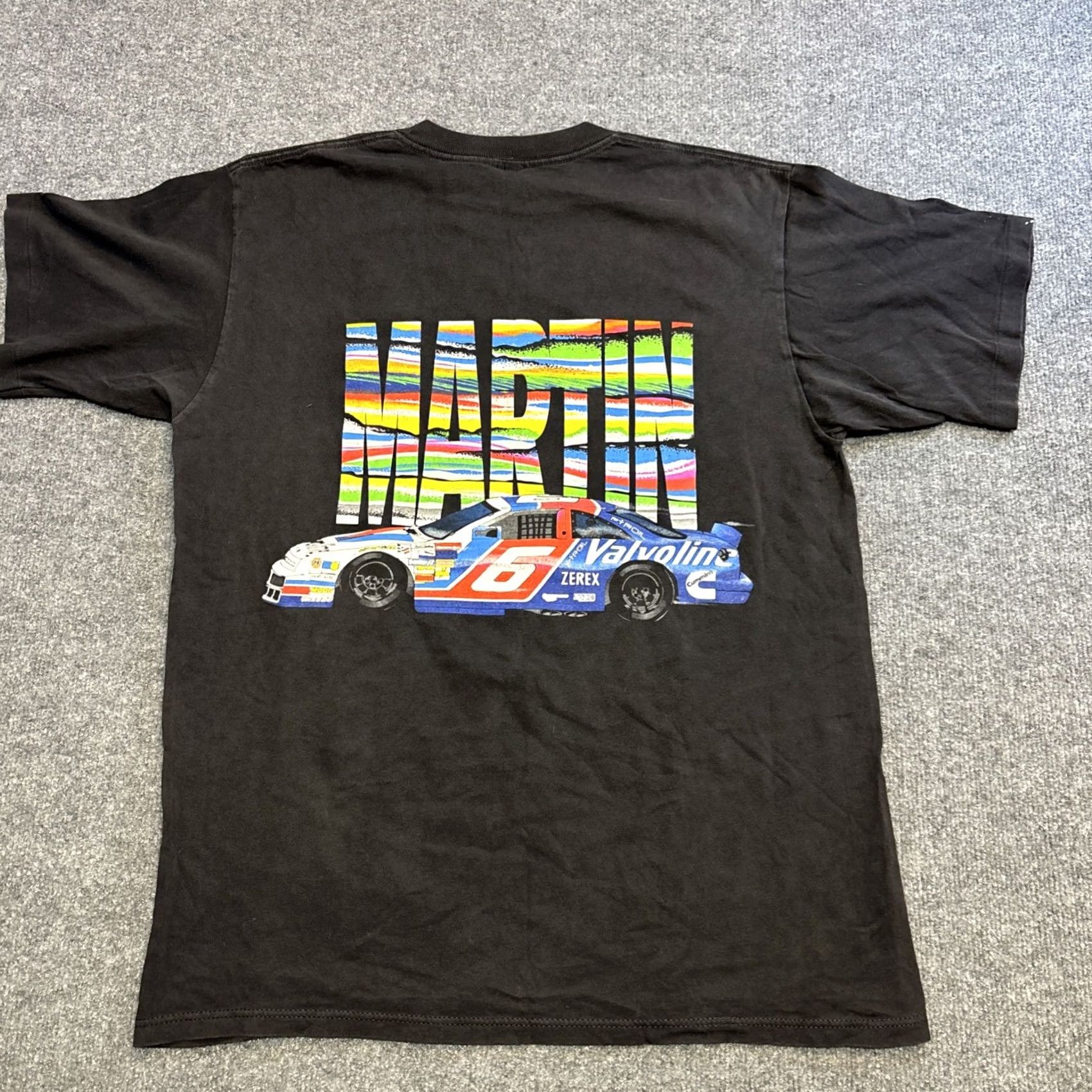 NASCAR VINTAGE Motorsport Traditions Mark Martin NASCAR T Shirt 1995 Single Stitch MEN L Black Shirts Mens Size US L / EU 52-54 / 3 - 5 Thumbnail