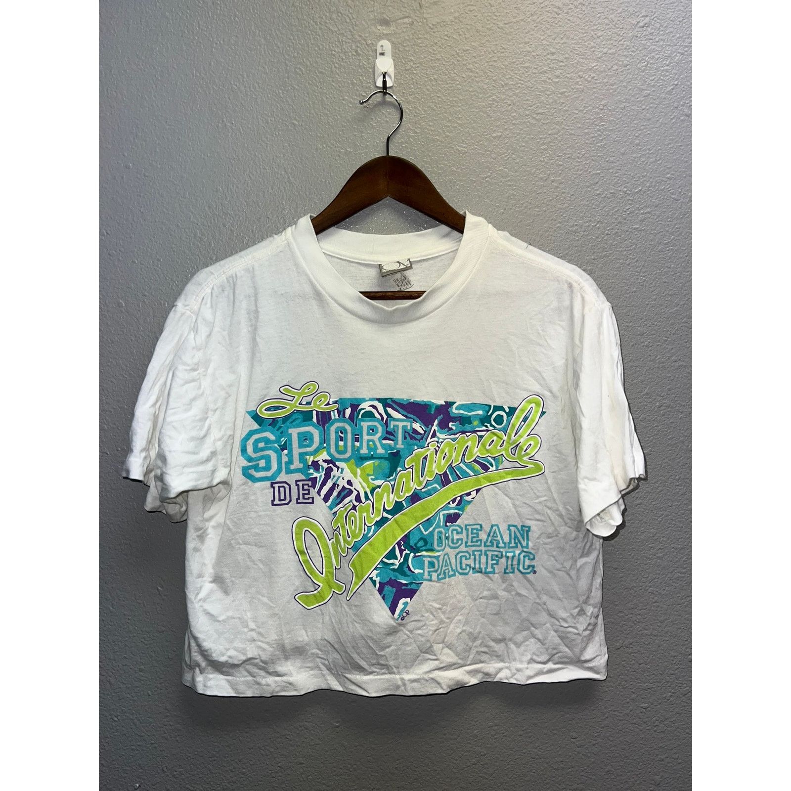 Ocean Pacific Womens Ocean Pacifc Top Le Sport OP Crop Top Shirt Women L Size L / US 10 / IT 46 - 1 Thumbnail