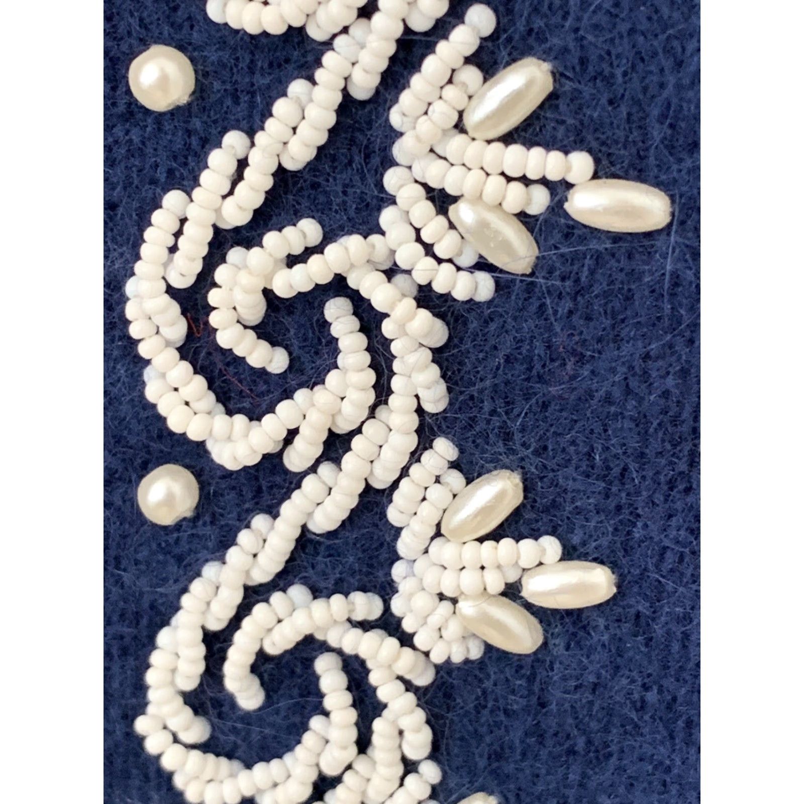 Vintage VINTAGE Wang's Fashion Women's Cardigan Sweater 1960s Rockabilly Beaded Navy Size S/M Size S / US 4 / IT 40 - 5 Thumbnail