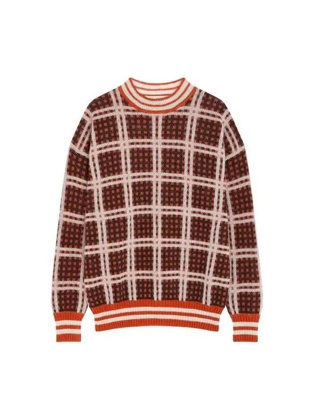 o1w1db10824 Checked Wool Sweater in Multicolor