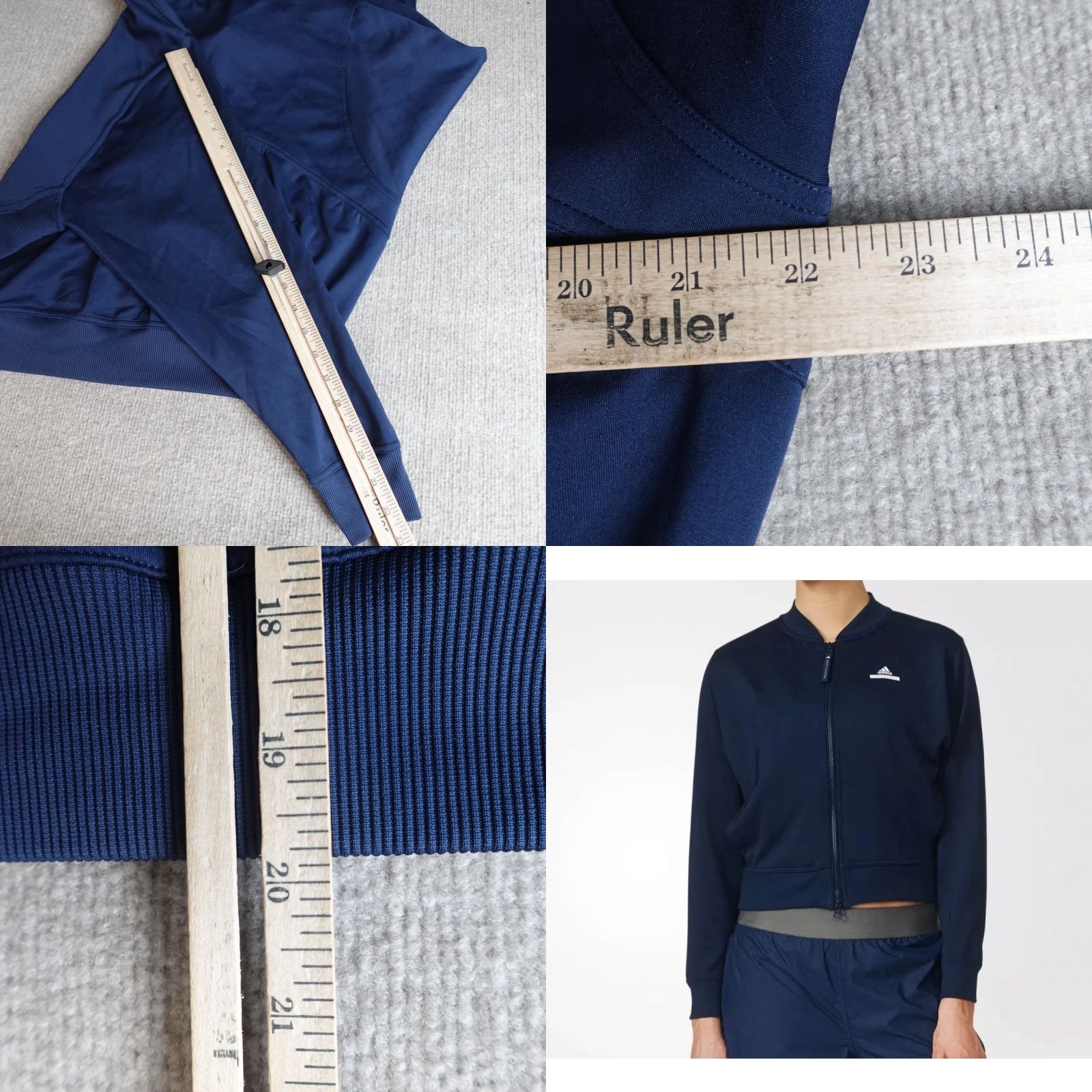 Adidas Adidas Stella McCartney Women's Jacket Medium Blue Full Zip Cropped Barricade Jacket Womens Blue Full Zip Barricade - Size M / US 6-8 / IT 42-44 - 9 Thumbnail