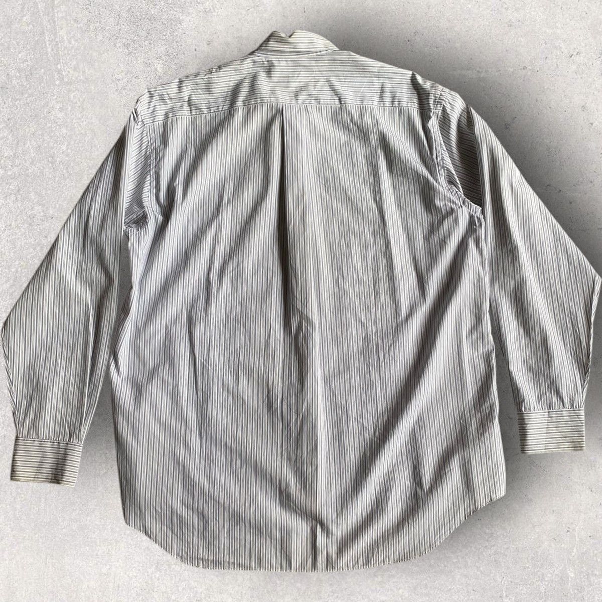 Comme des Garcons SHIRT Vintage 90’s Front Laine Wool Stripe Oversize Shirt Size US S / EU 44-46 / 1 - 3 Thumbnail